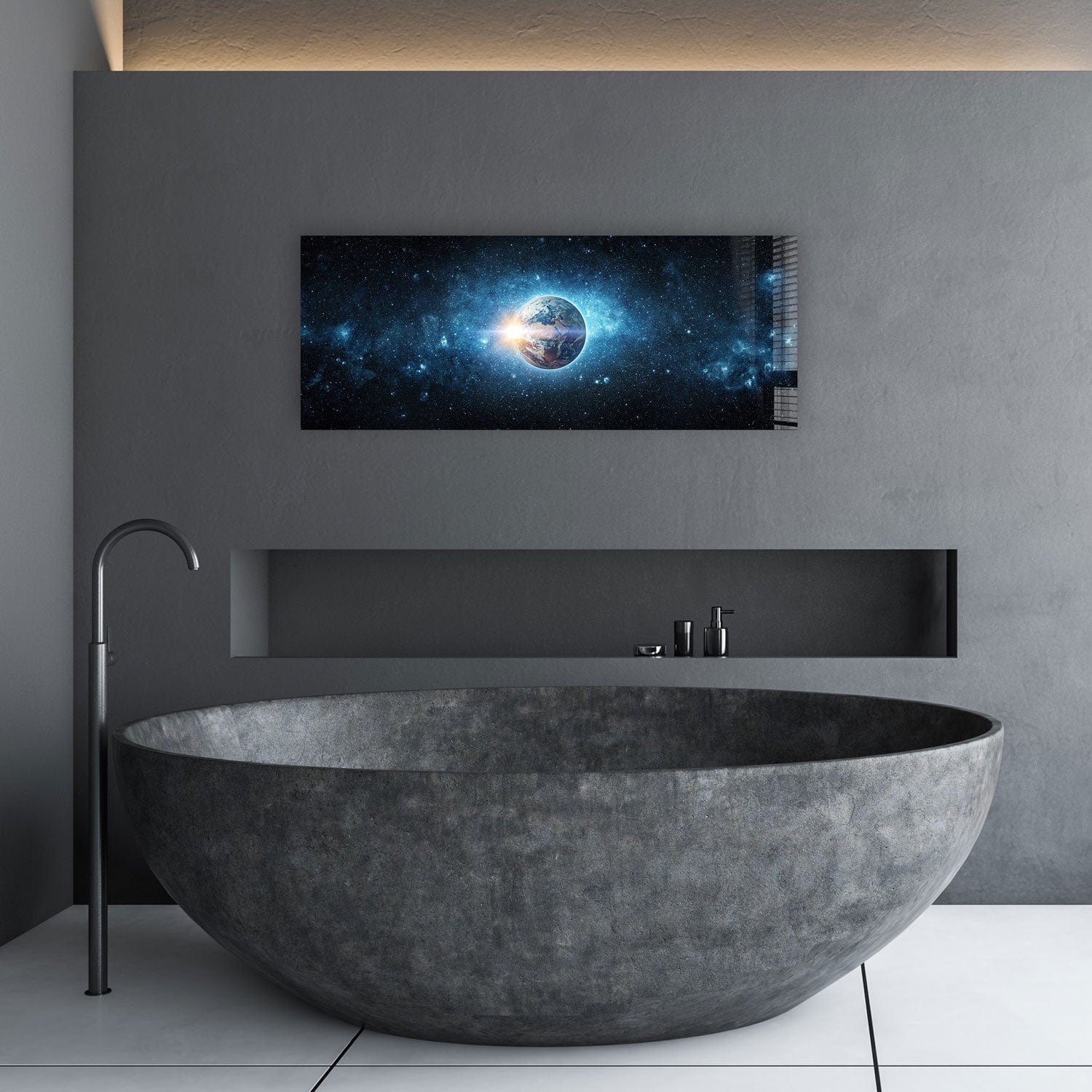 Artronauts Glass Print 92x36cm The Earth - Panoramic