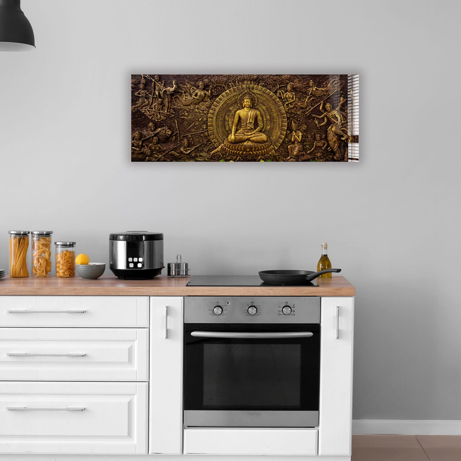 Artronauts Art Glass Print 92x36cm Buddha - Panoramic
