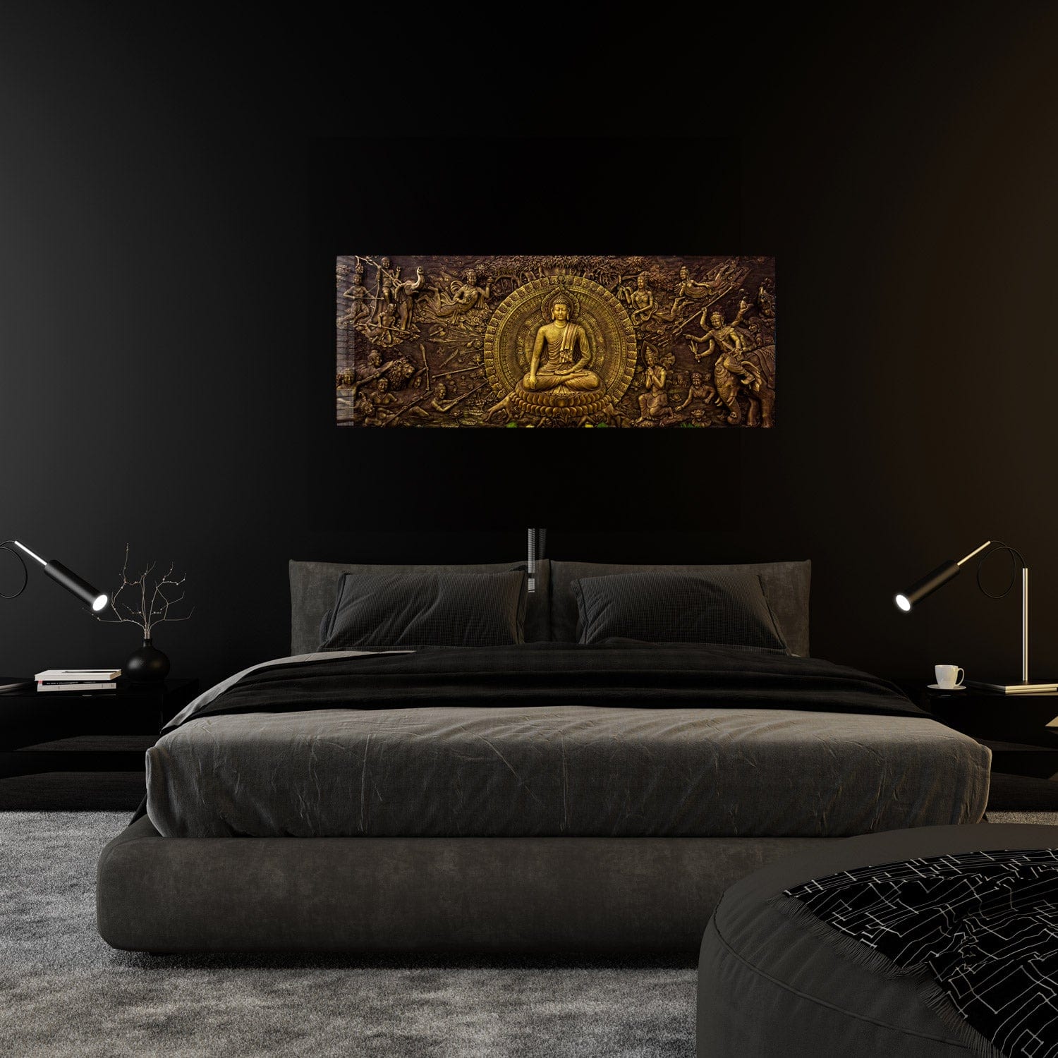 Artronauts Art Glass Print 92x36cm Buddha - Panoramic