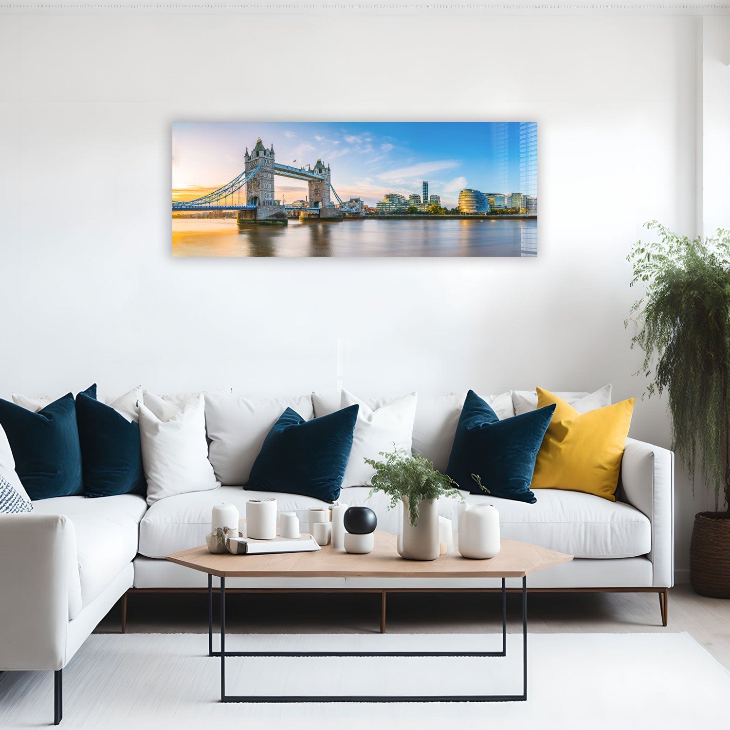 Artronauts Glass Print 92x36cm Tower Bridge, London - Panoramic