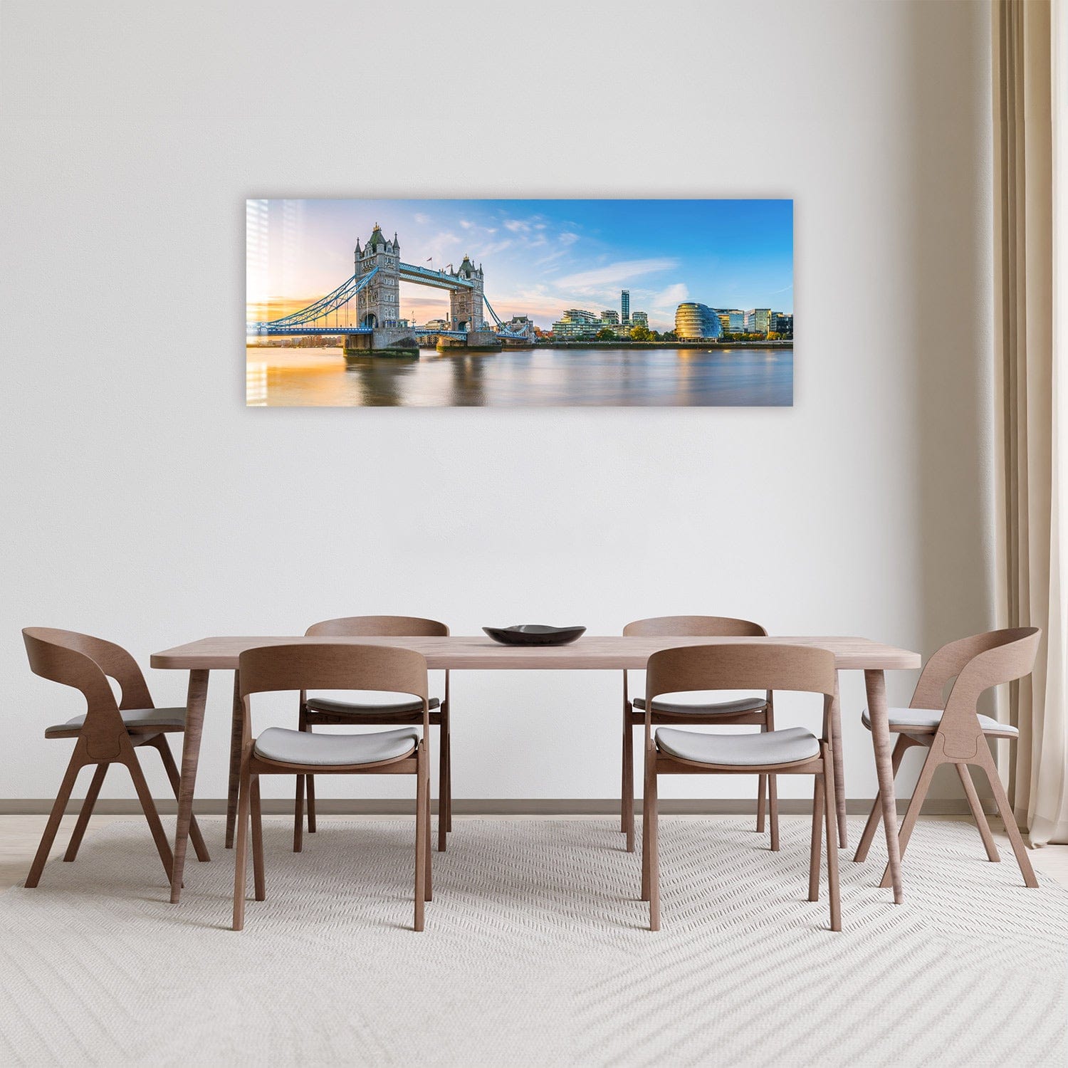 Artronauts Glass Print 92x36cm Tower Bridge, London - Panoramic