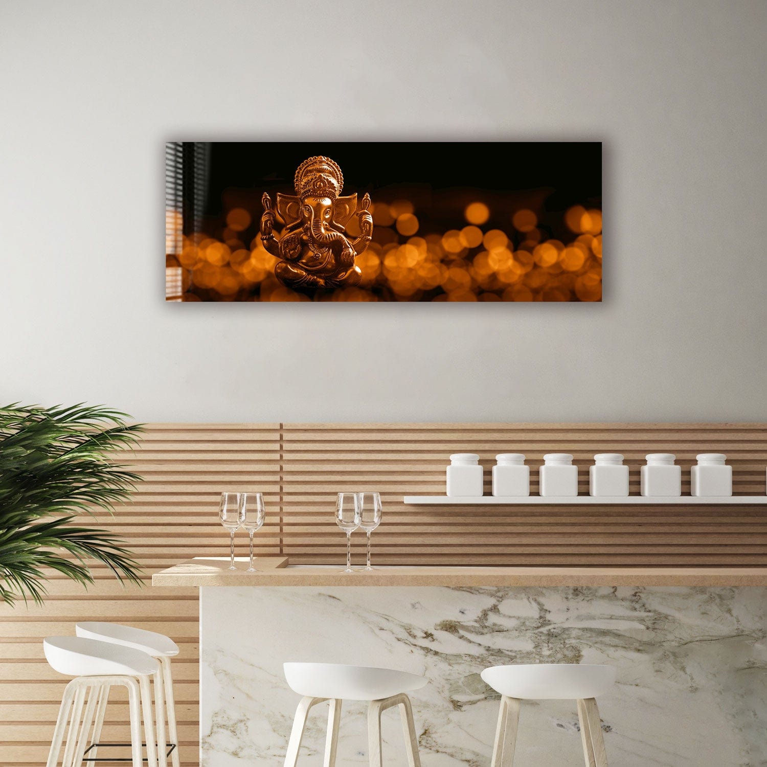 Artronauts Glass Print 92x36cm Ganesh - Panoramic