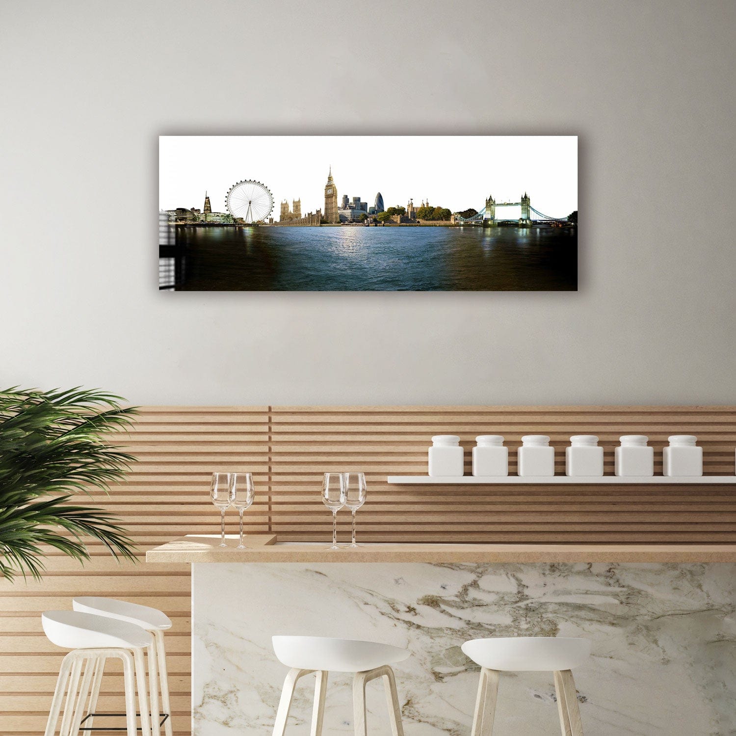 Artronauts Glass Print 92x36cm London - Panoramic