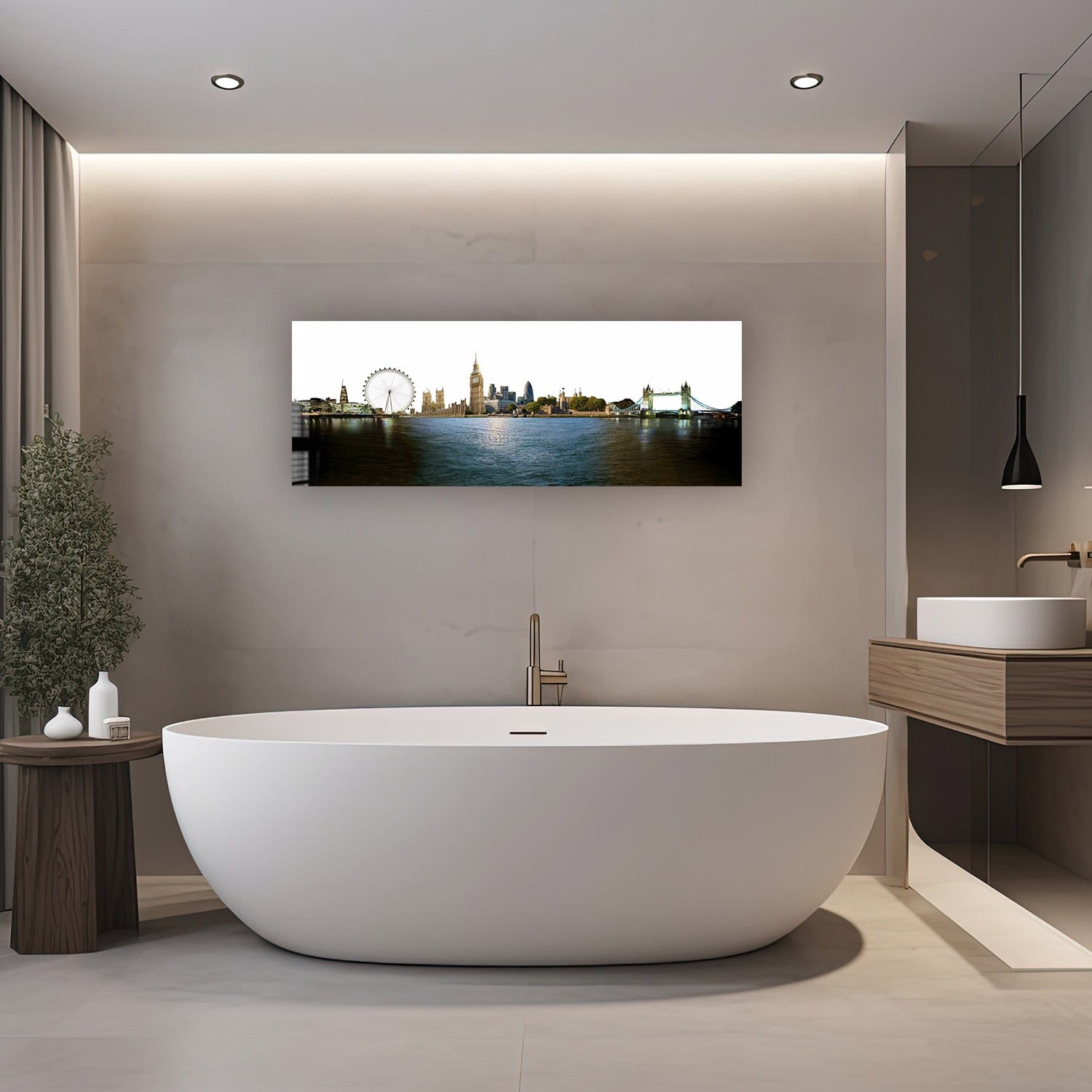 Artronauts Glass Print 92x36cm London - Panoramic