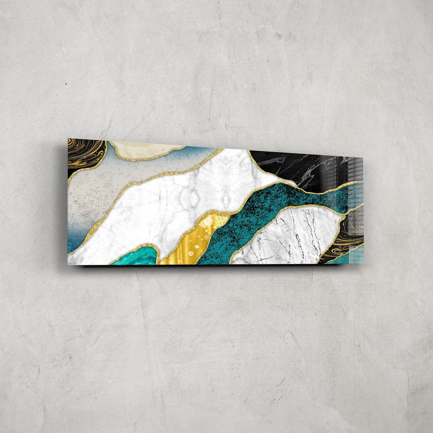 Artronauts Glass Print 92x36cm Marble Design - Panoramic
