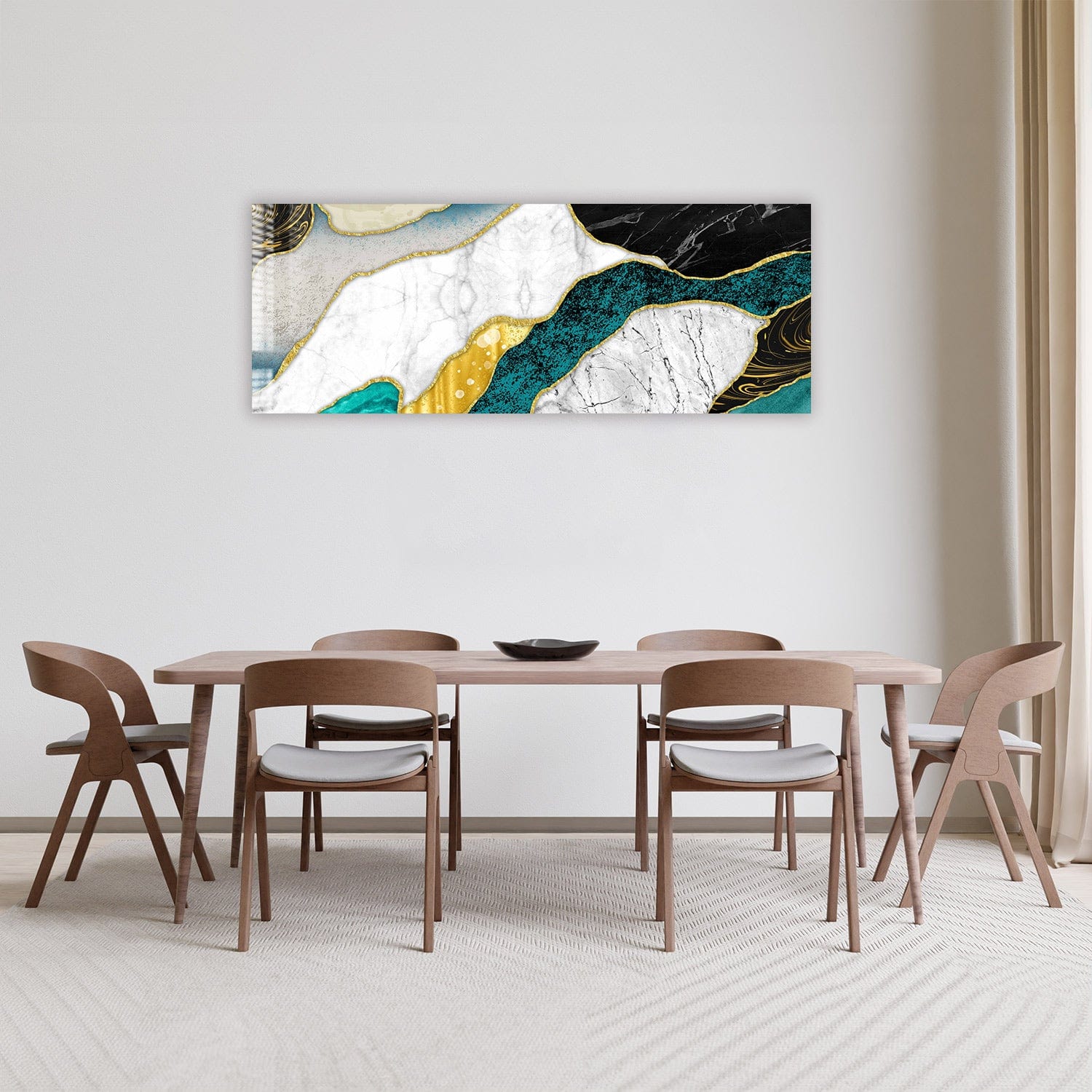 Artronauts Glass Print 92x36cm Marble Design - Panoramic