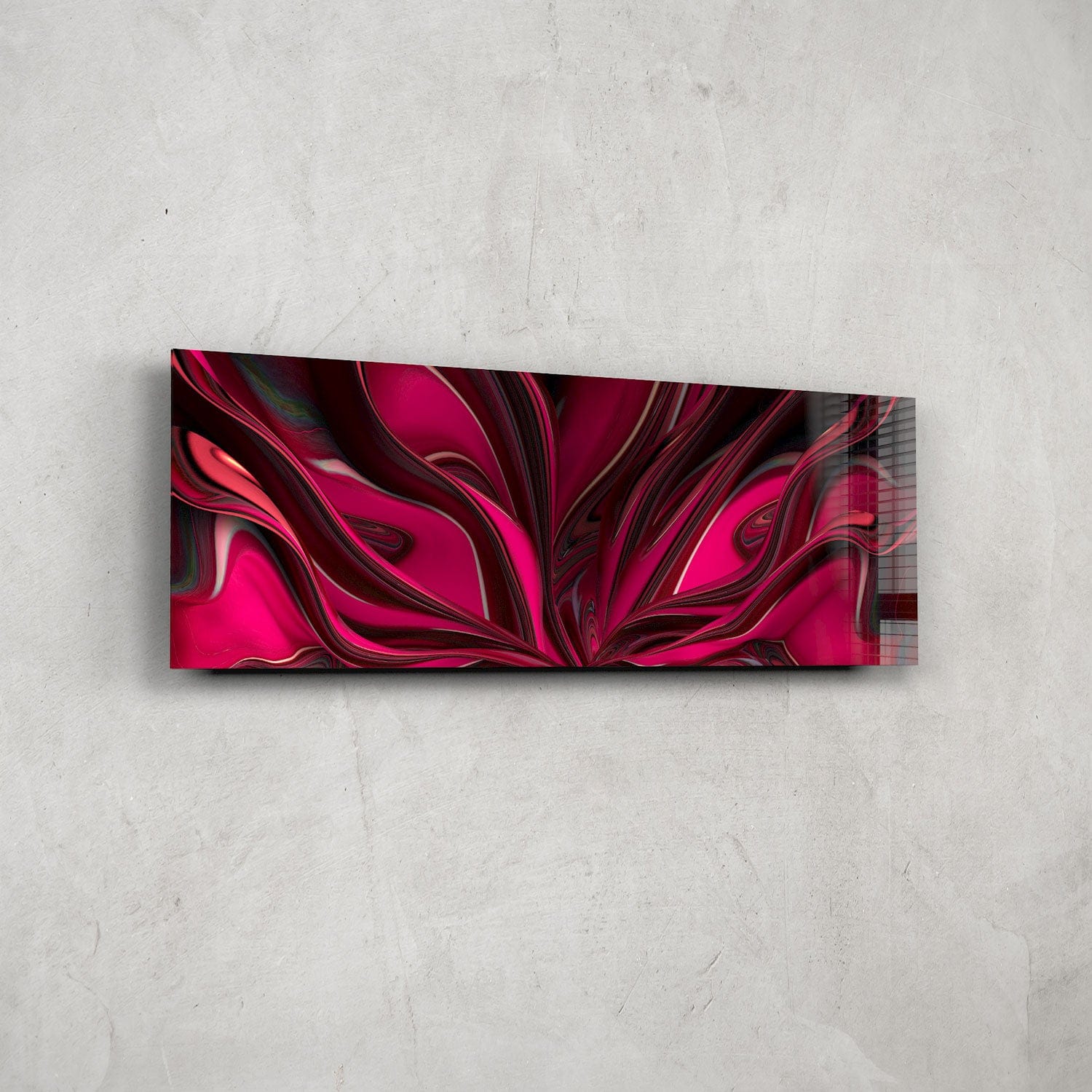 Artronauts Glass Print 92x36cm Pinky Abstract - Panoramic