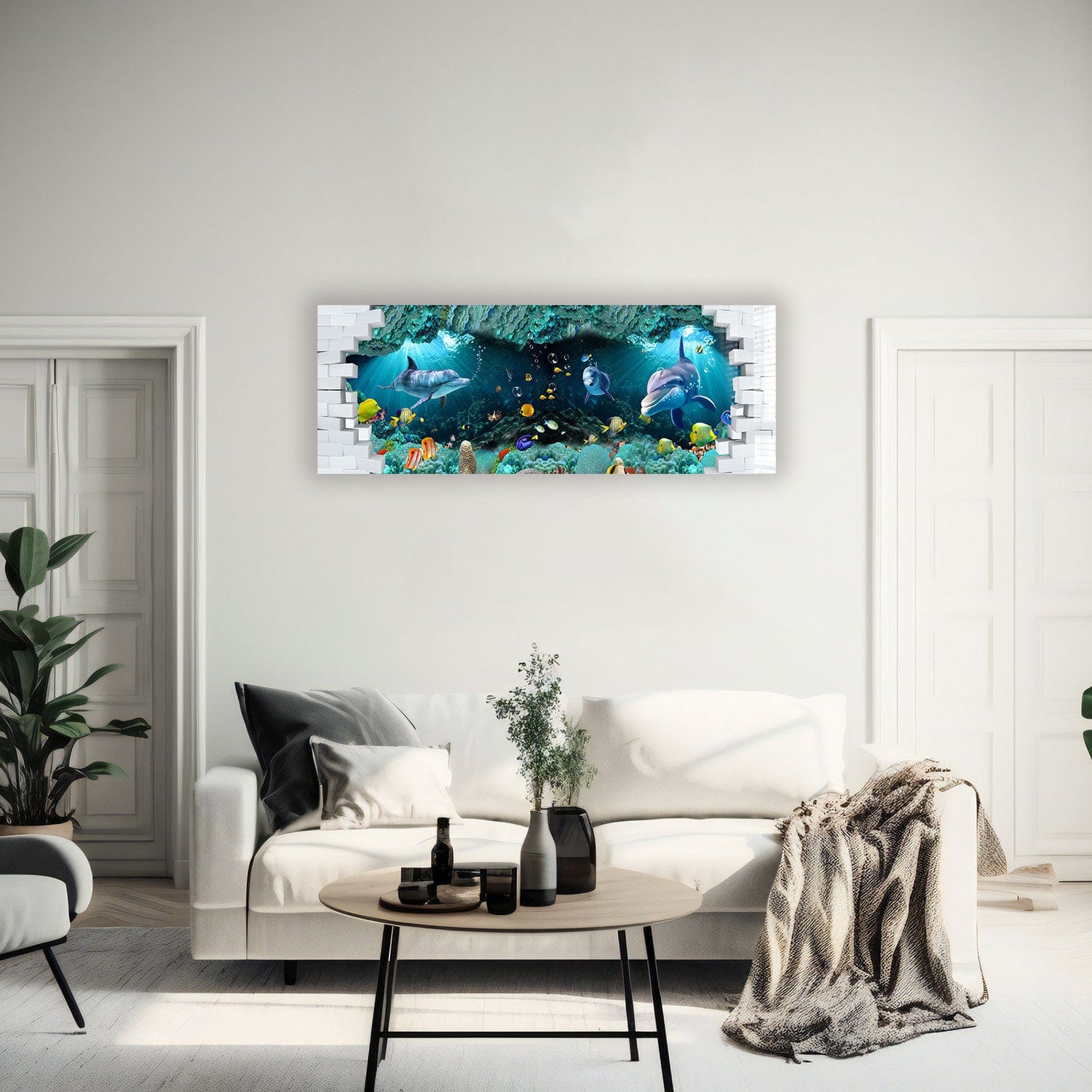 Artronauts Glass Print 92x36cm Under The Sea - Panoramic