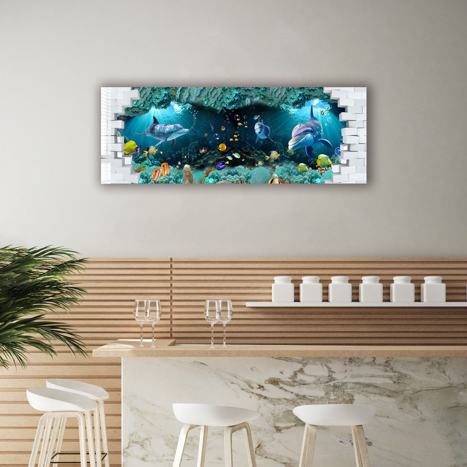 Artronauts Glass Print 92x36cm Under The Sea - Panoramic