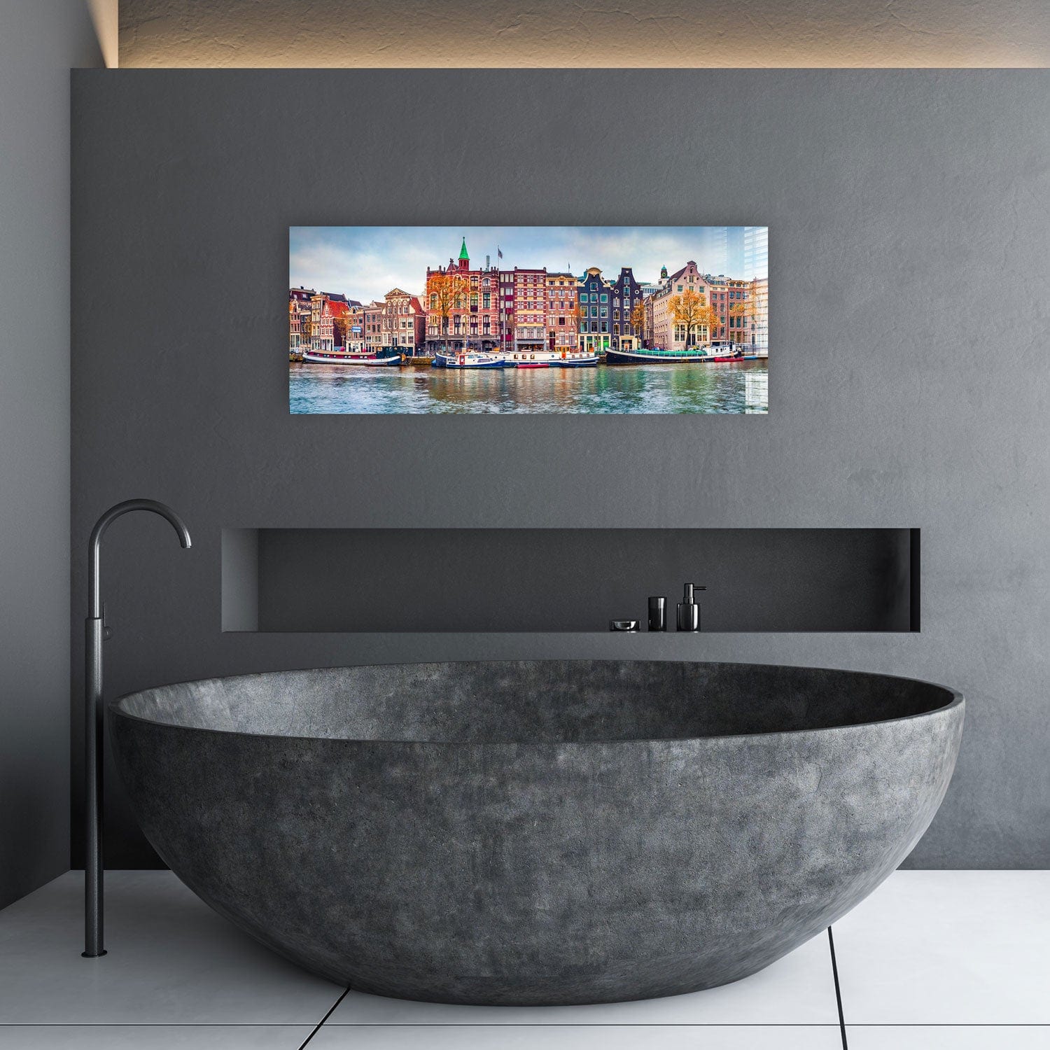 Artronauts Glass Print 92x36cm Amsterdam - Panoramic