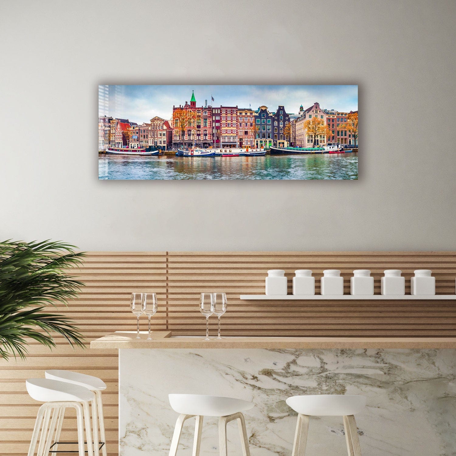 Artronauts Glass Print 92x36cm Amsterdam - Panoramic