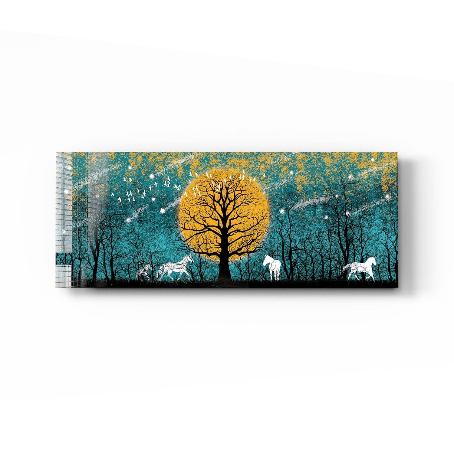 Artronauts Glass Print 92x36cm Sunrise - Panoramic