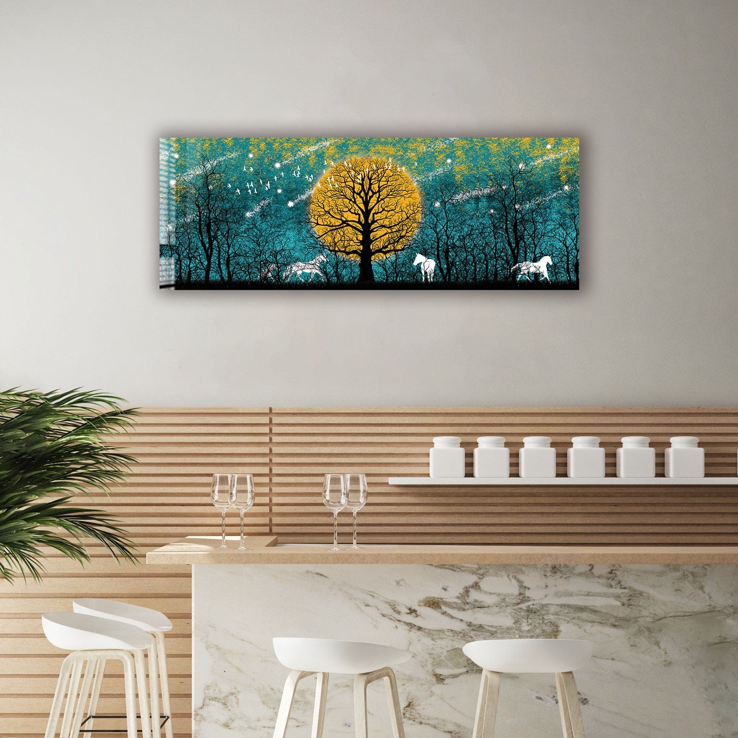 Artronauts Glass Print 92x36cm Sunrise - Panoramic