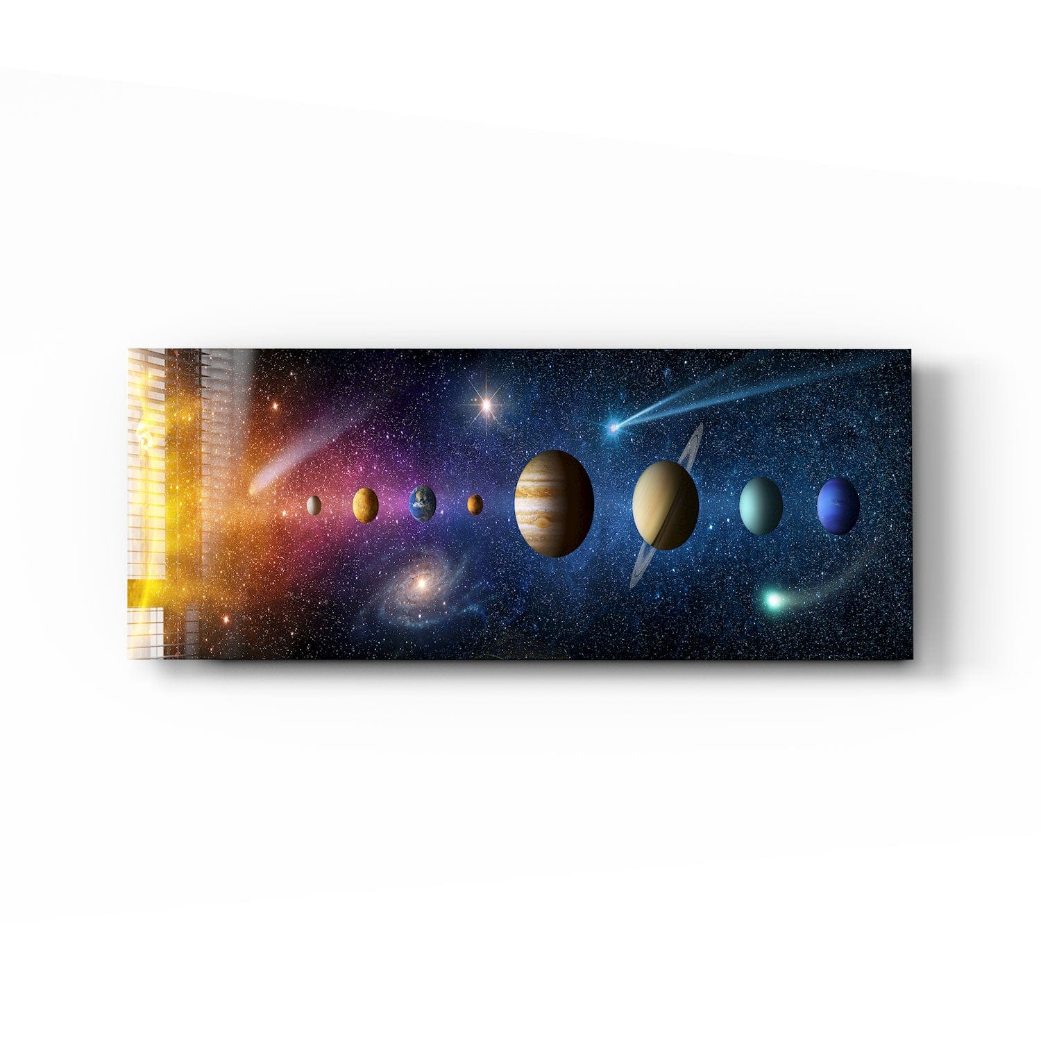 Artronauts Glass Print 92x36cm Solar System - Panoramic