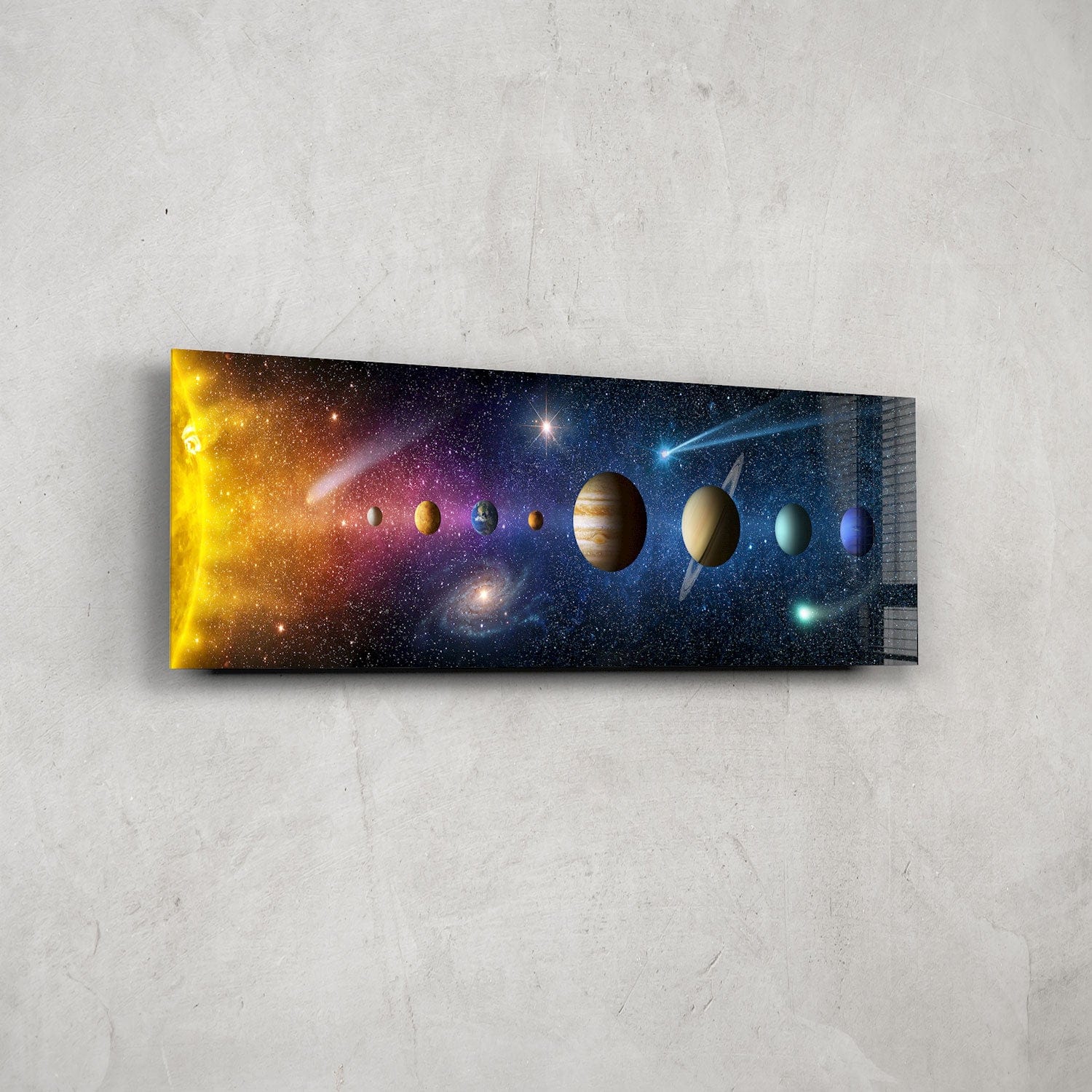 Artronauts Glass Print 92x36cm Solar System - Panoramic