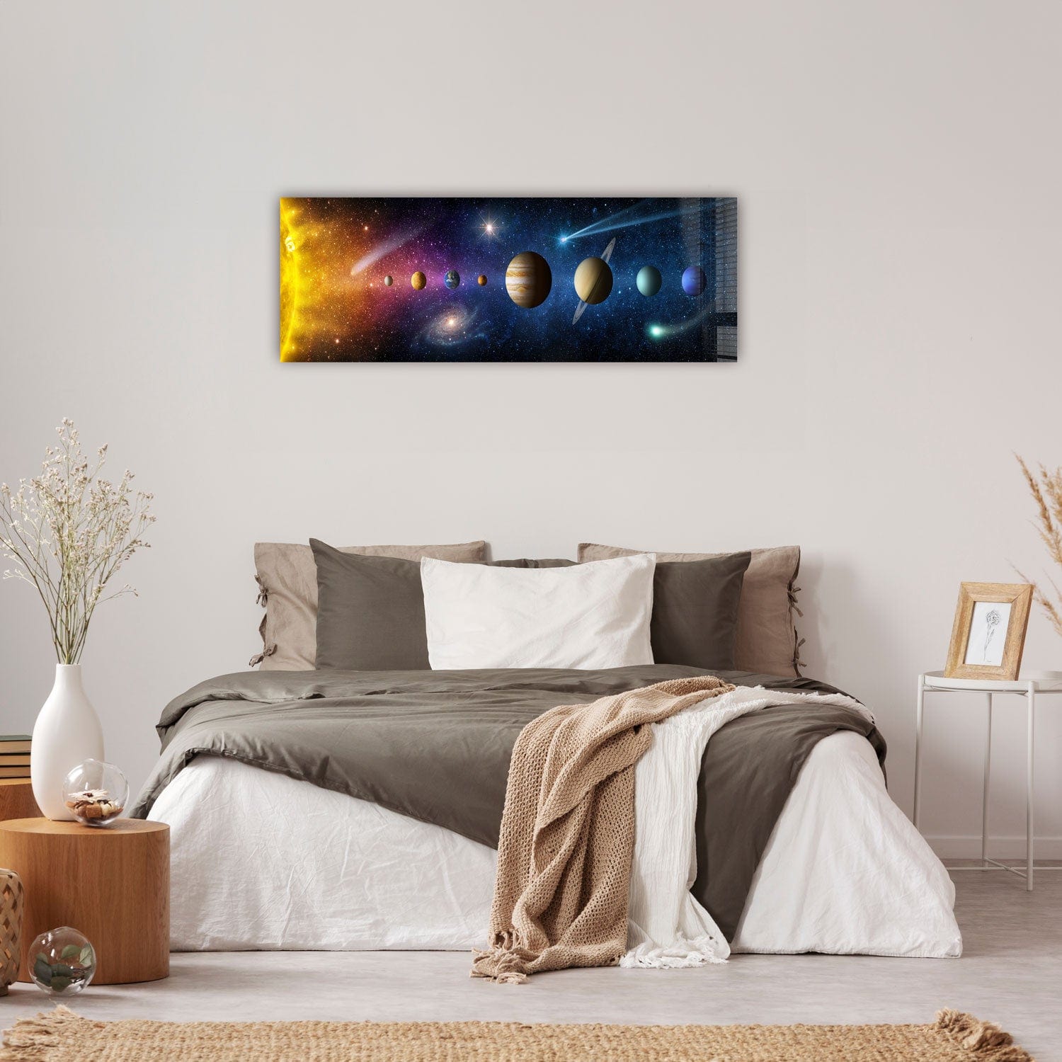 Artronauts Glass Print 92x36cm Solar System - Panoramic