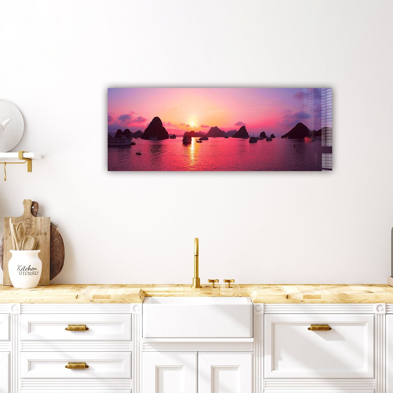 Artronauts Glass Print 92x36cm Chasing Sunset - Panoramic