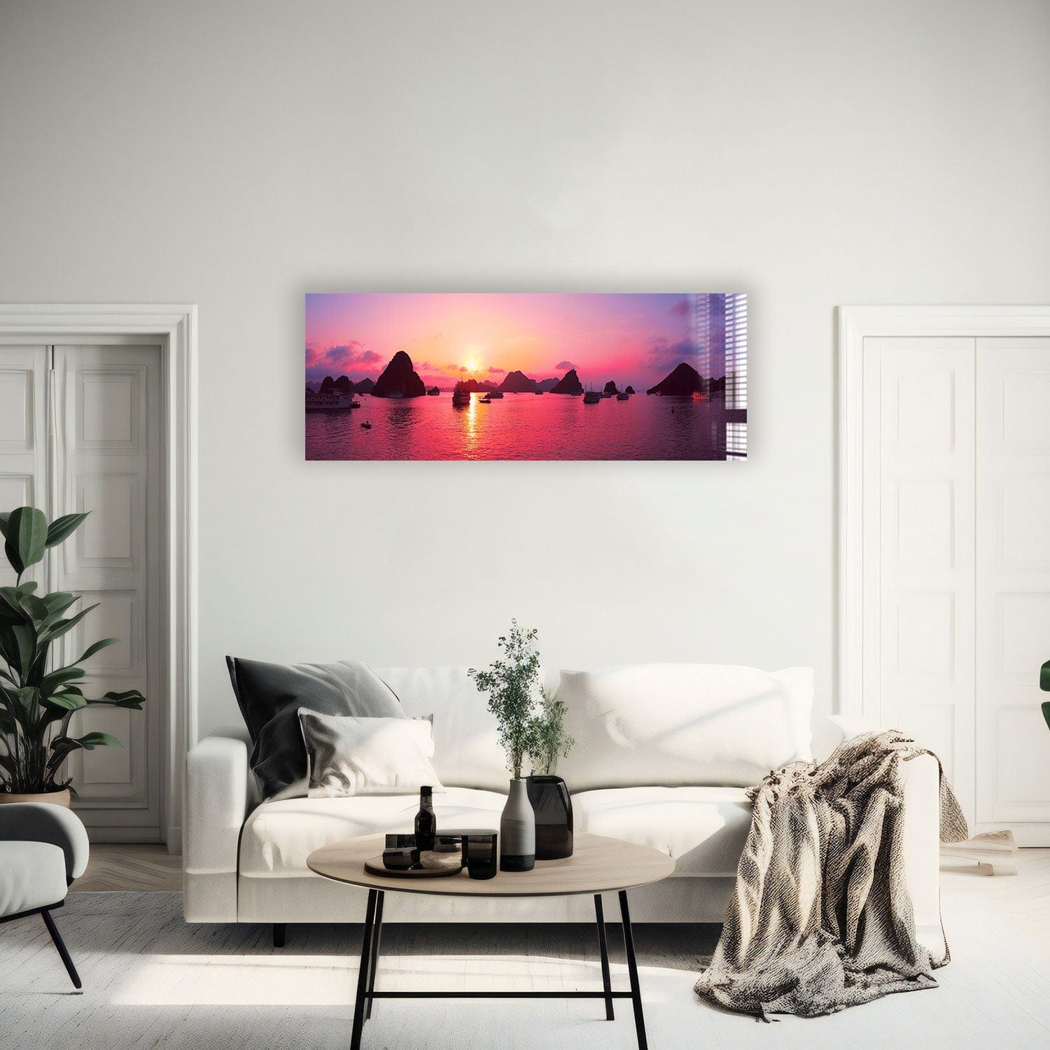 Artronauts Glass Print 92x36cm Chasing Sunset - Panoramic