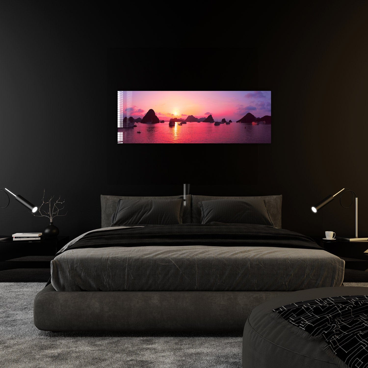 Artronauts Glass Print 92x36cm Chasing Sunset - Panoramic