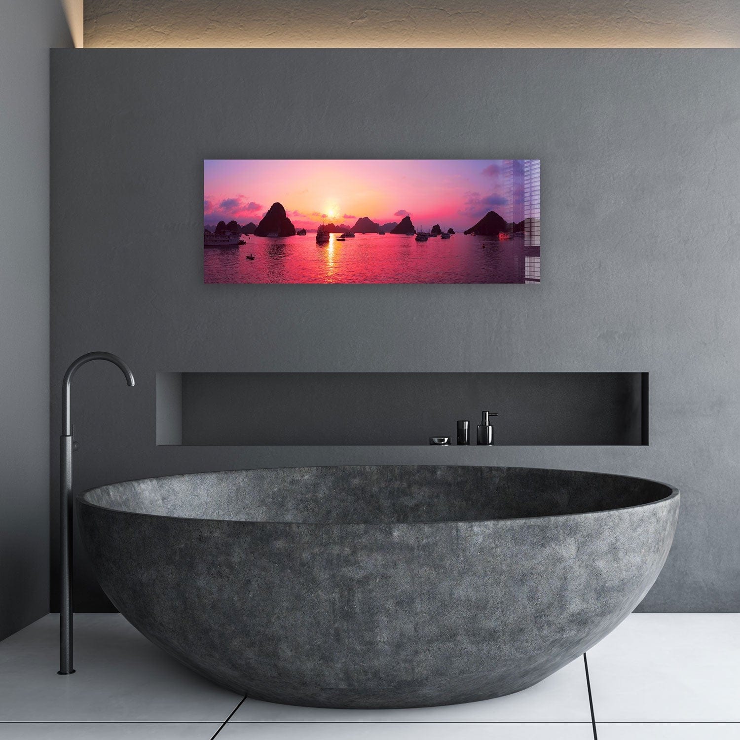 Artronauts Glass Print 92x36cm Chasing Sunset - Panoramic