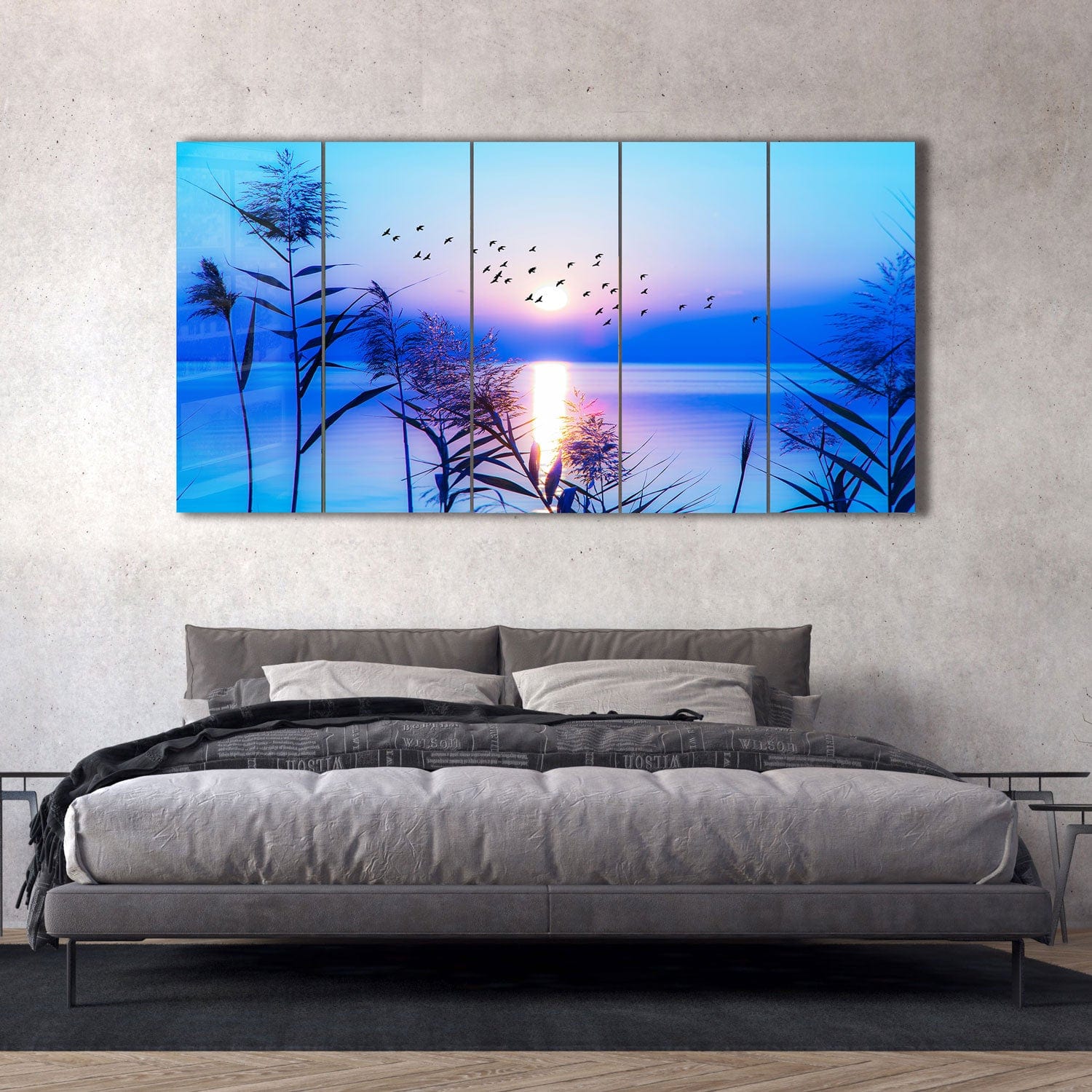Artronauts Glass Print 92x180 cm | 36.5"x71.5" Deep Sunset