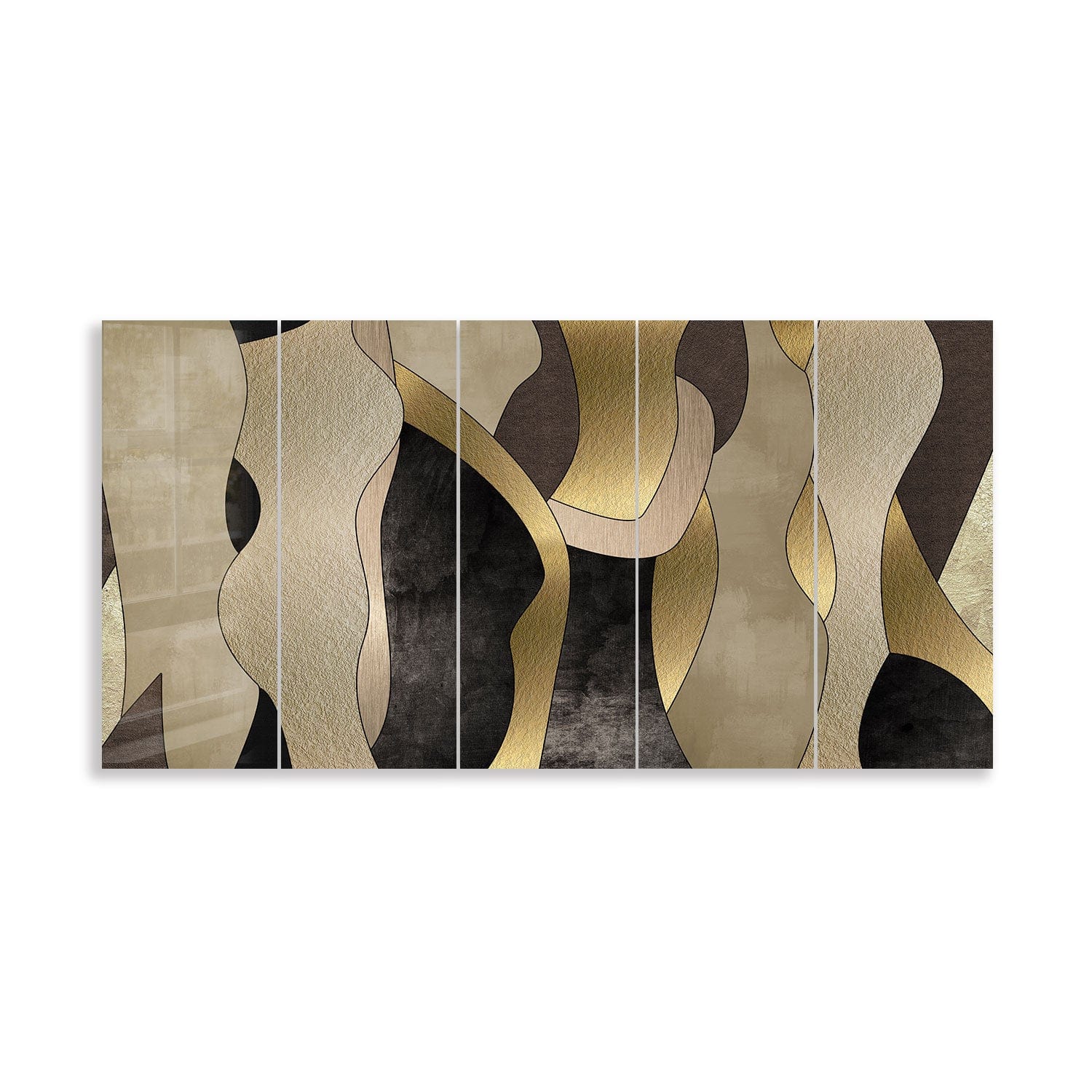 Artronauts Glass Print 92x180 cm | 36.5"x71.5" Shades of Beige