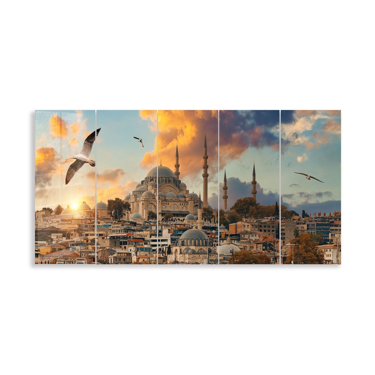 Artronauts Glass Print 92x180 cm | 36.5"x71.5" Blue Mosque - Istanbul
