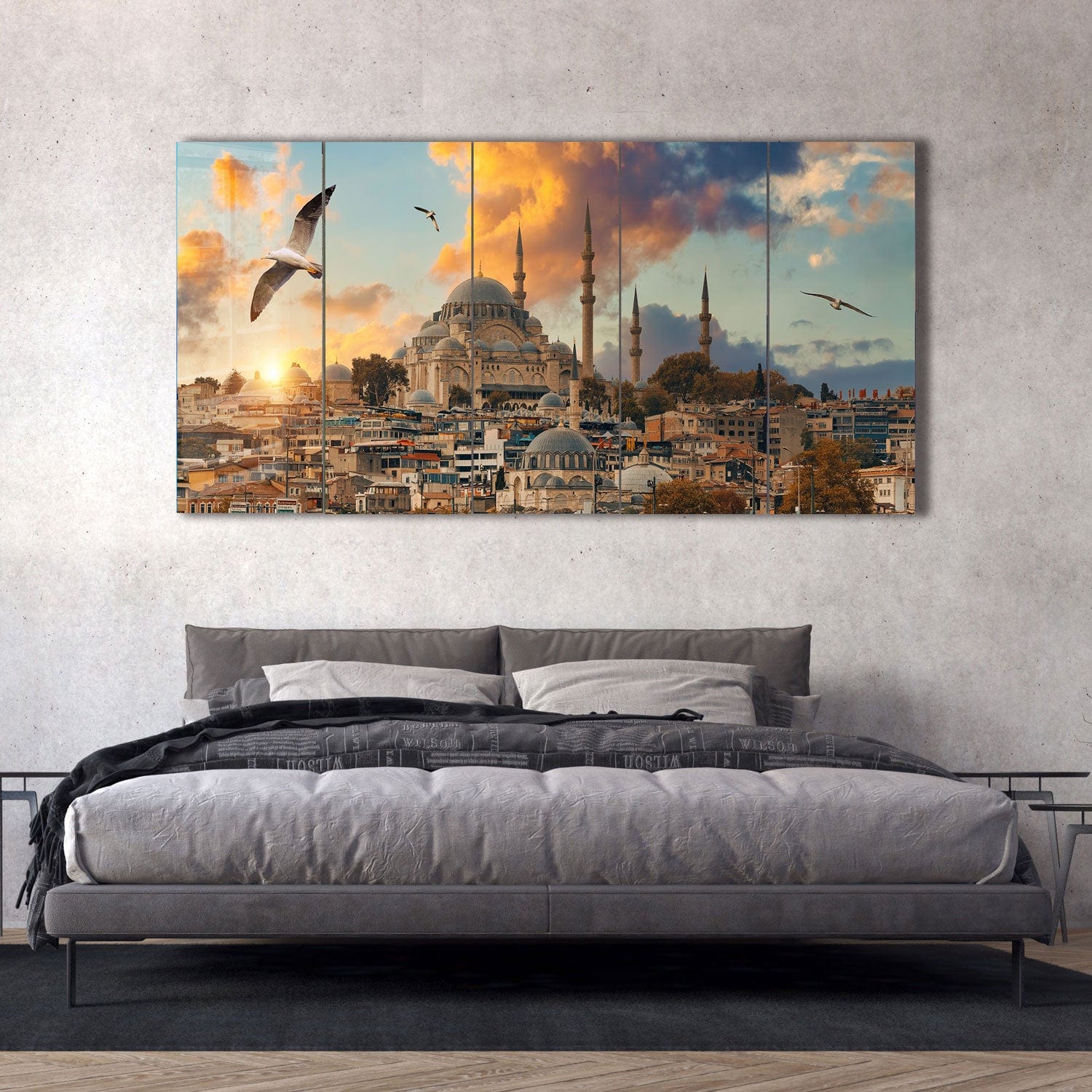 Artronauts Glass Print 92x180 cm | 36.5"x71.5" Blue Mosque - Istanbul