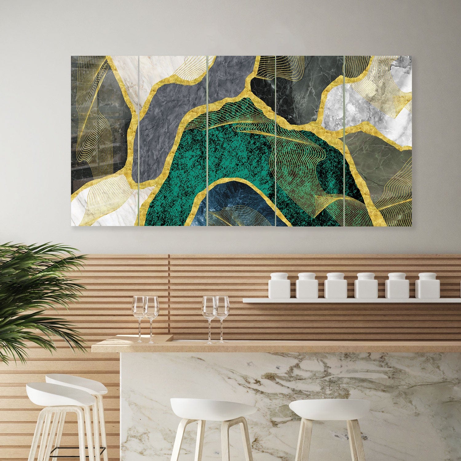 Artronauts Glass Print 92x180 cm | 36.5"x71.5" Luxury Marble