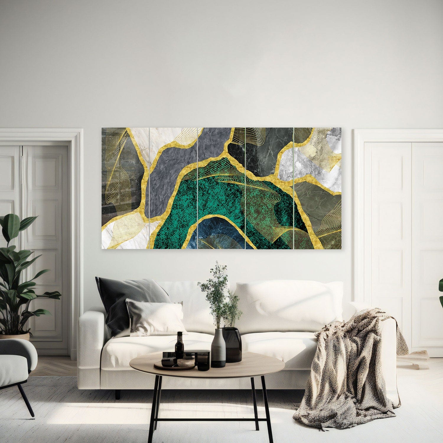 Artronauts Glass Print 92x180 cm | 36.5"x71.5" Luxury Marble