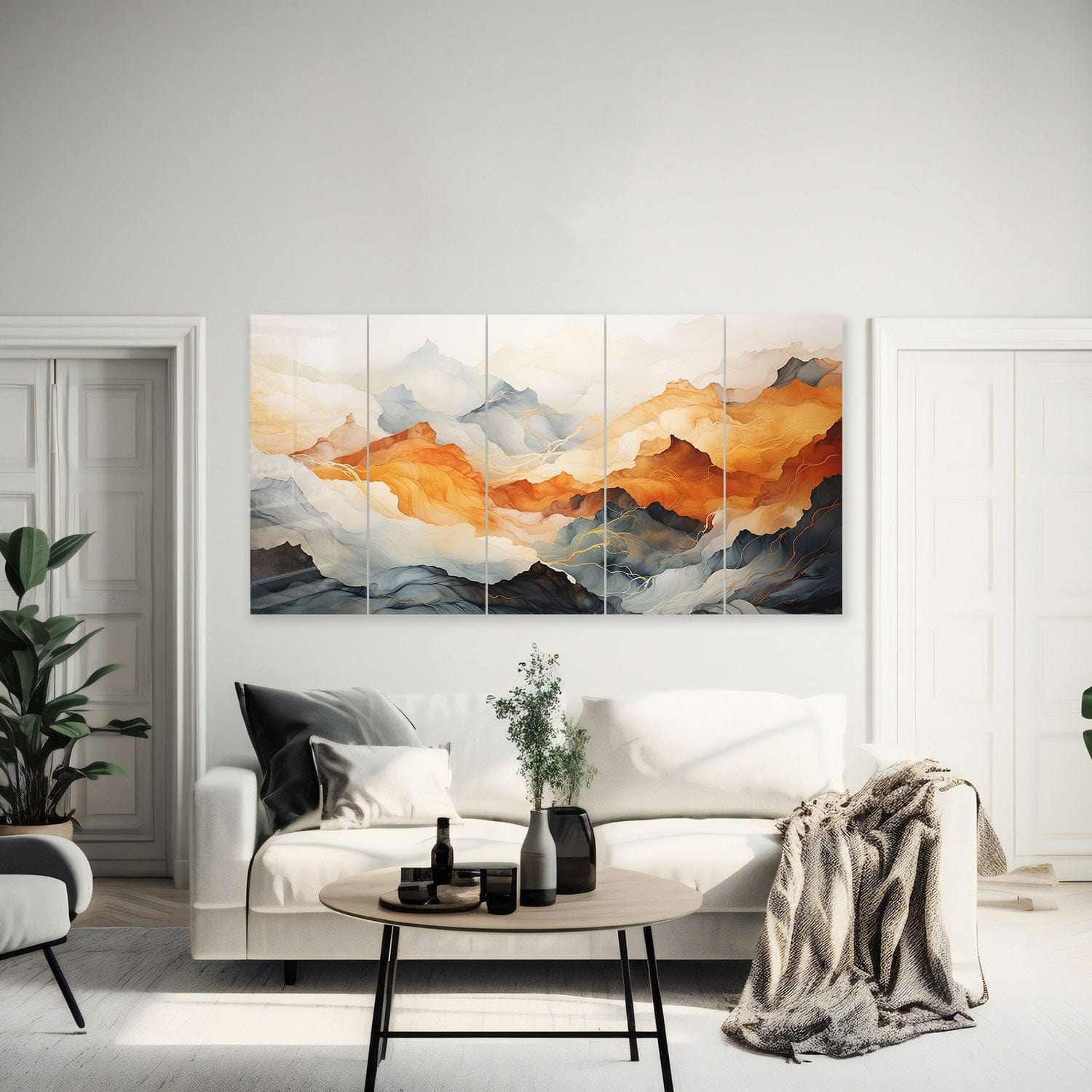 Artronauts Glass Print 92x180 cm | 36.5"x71.5" Chaotic Mountains