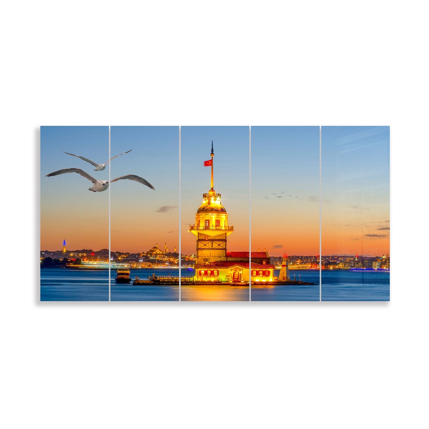 Artronauts Glass Print 92x180 cm | 36.5"x71.5" Maiden Tower