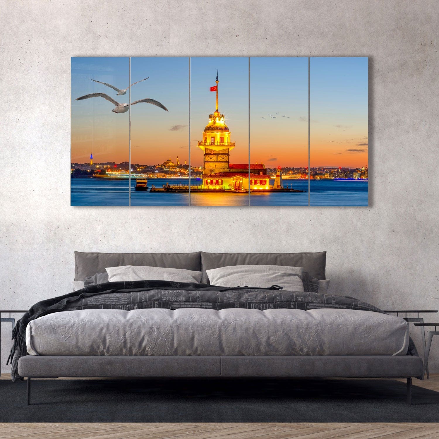 Artronauts Glass Print 92x180 cm | 36.5"x71.5" Maiden Tower