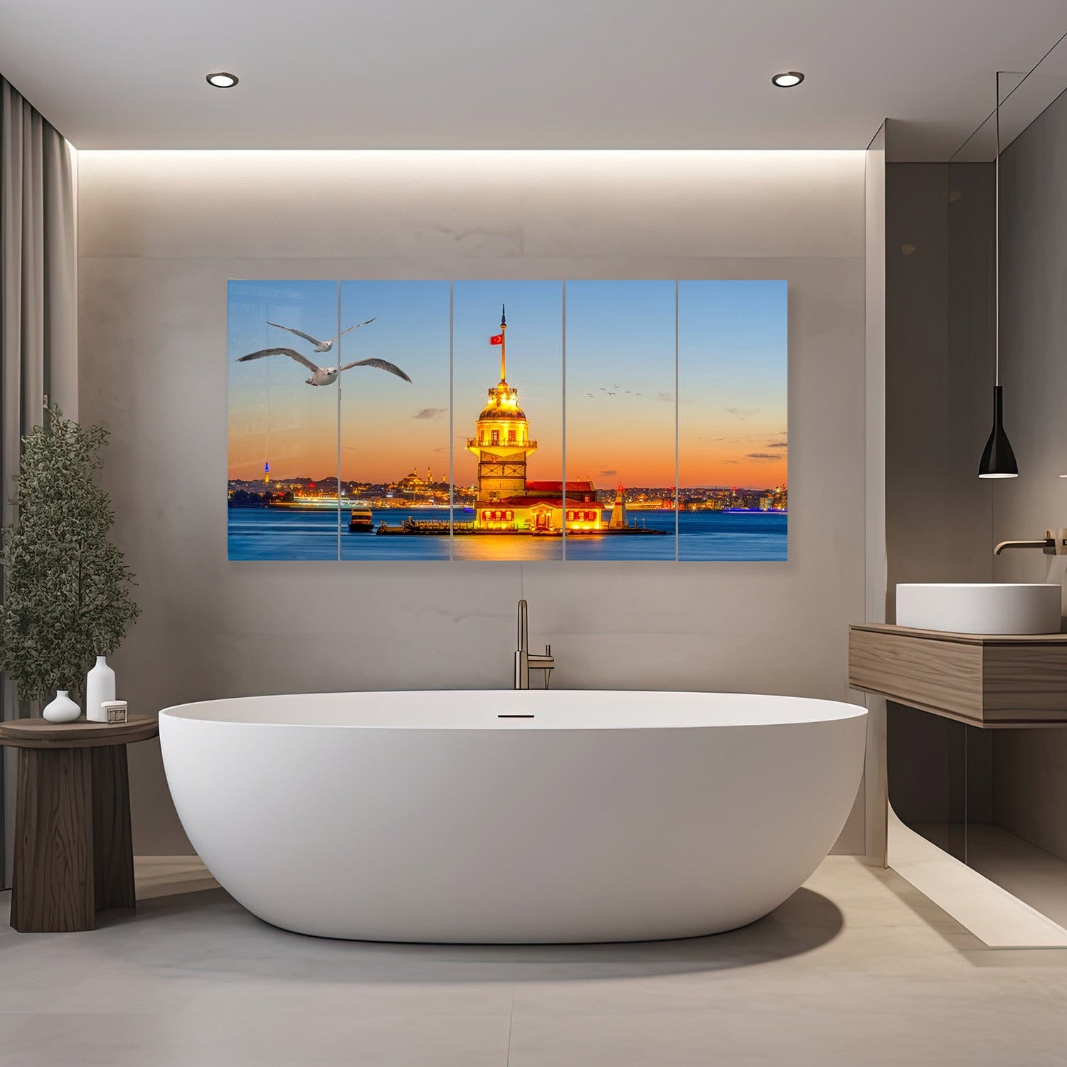 Artronauts Glass Print 92x180 cm | 36.5"x71.5" Maiden Tower