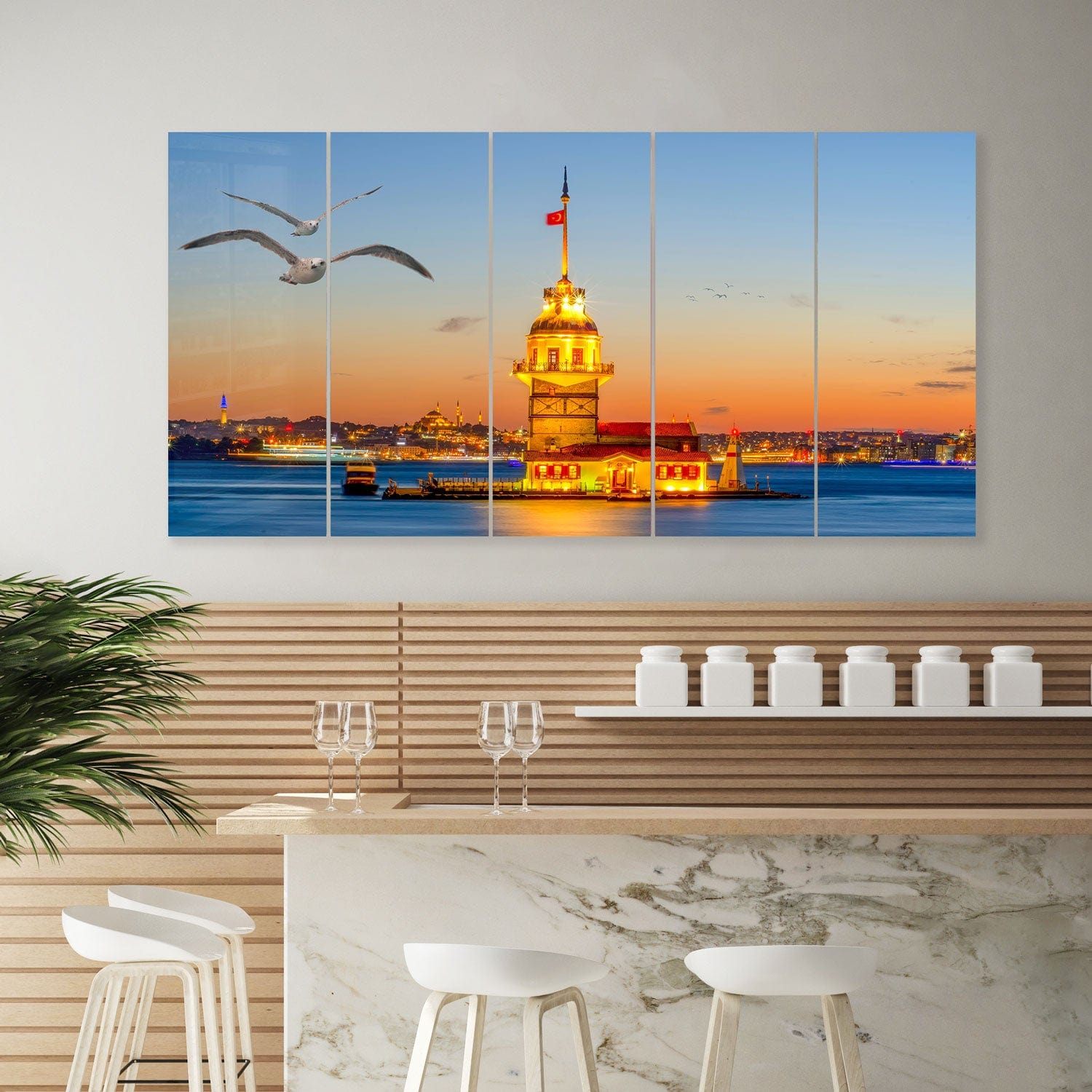 Artronauts Glass Print 92x180 cm | 36.5"x71.5" Maiden Tower