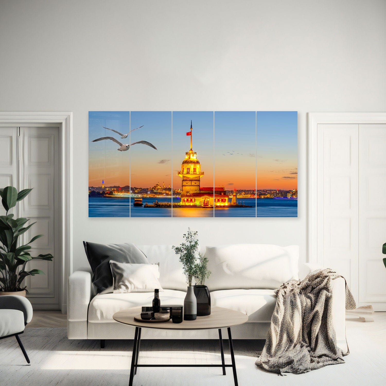 Artronauts Glass Print 92x180 cm | 36.5"x71.5" Maiden Tower