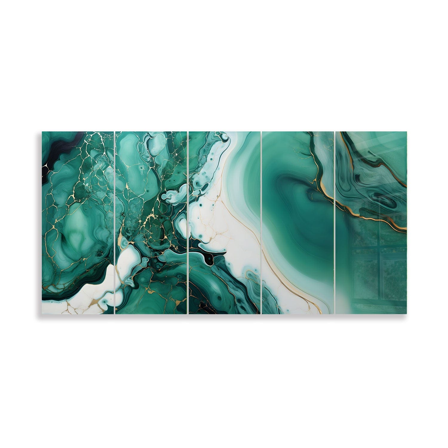 Artronauts Glass Print 92x180 cm | 36.5"x71.5" Beach Marble