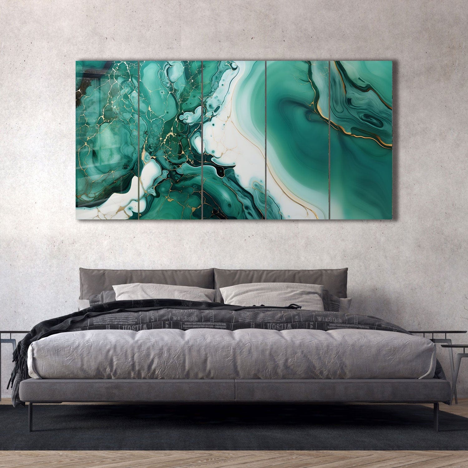 Artronauts Glass Print 92x180 cm | 36.5"x71.5" Beach Marble