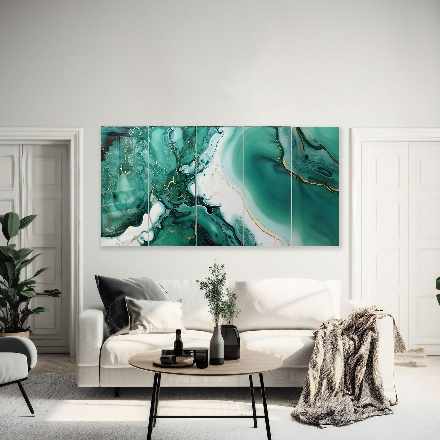 Artronauts Glass Print 92x180 cm | 36.5"x71.5" Beach Marble