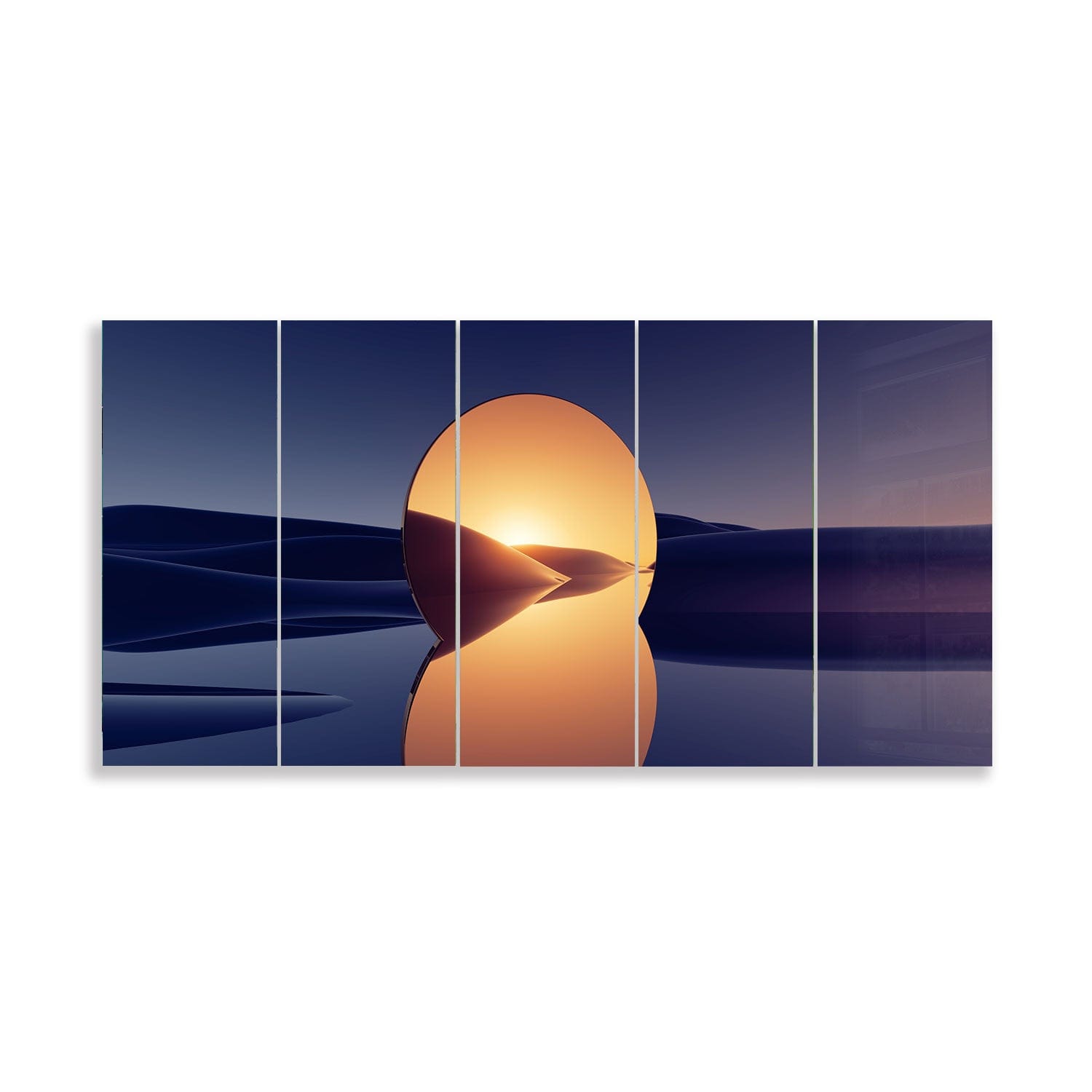 Artronauts Glass Print 92x180 cm | 36.5"x71.5" Sunset Mirror
