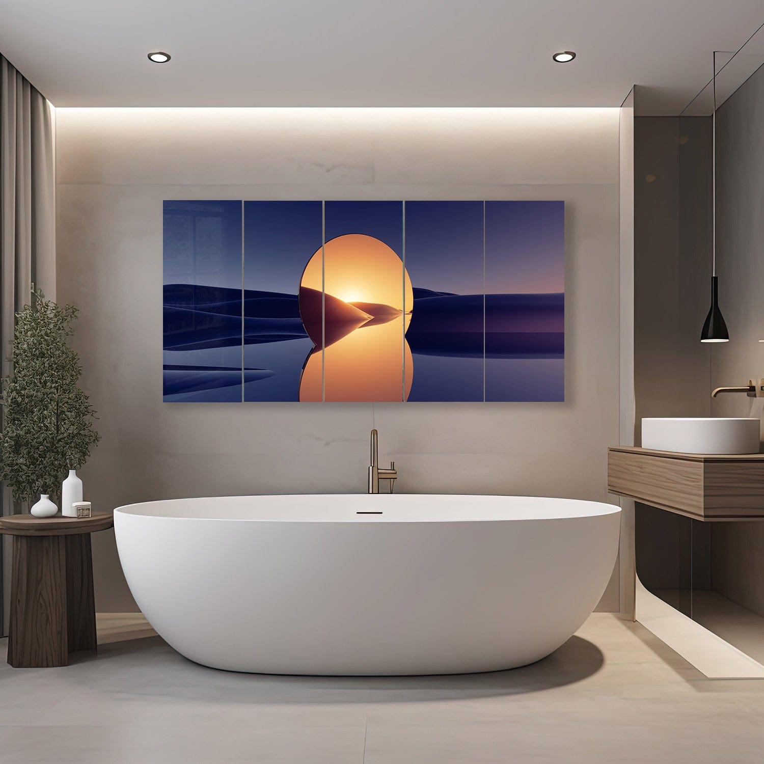 Artronauts Glass Print 92x180 cm | 36.5"x71.5" Sunset Mirror
