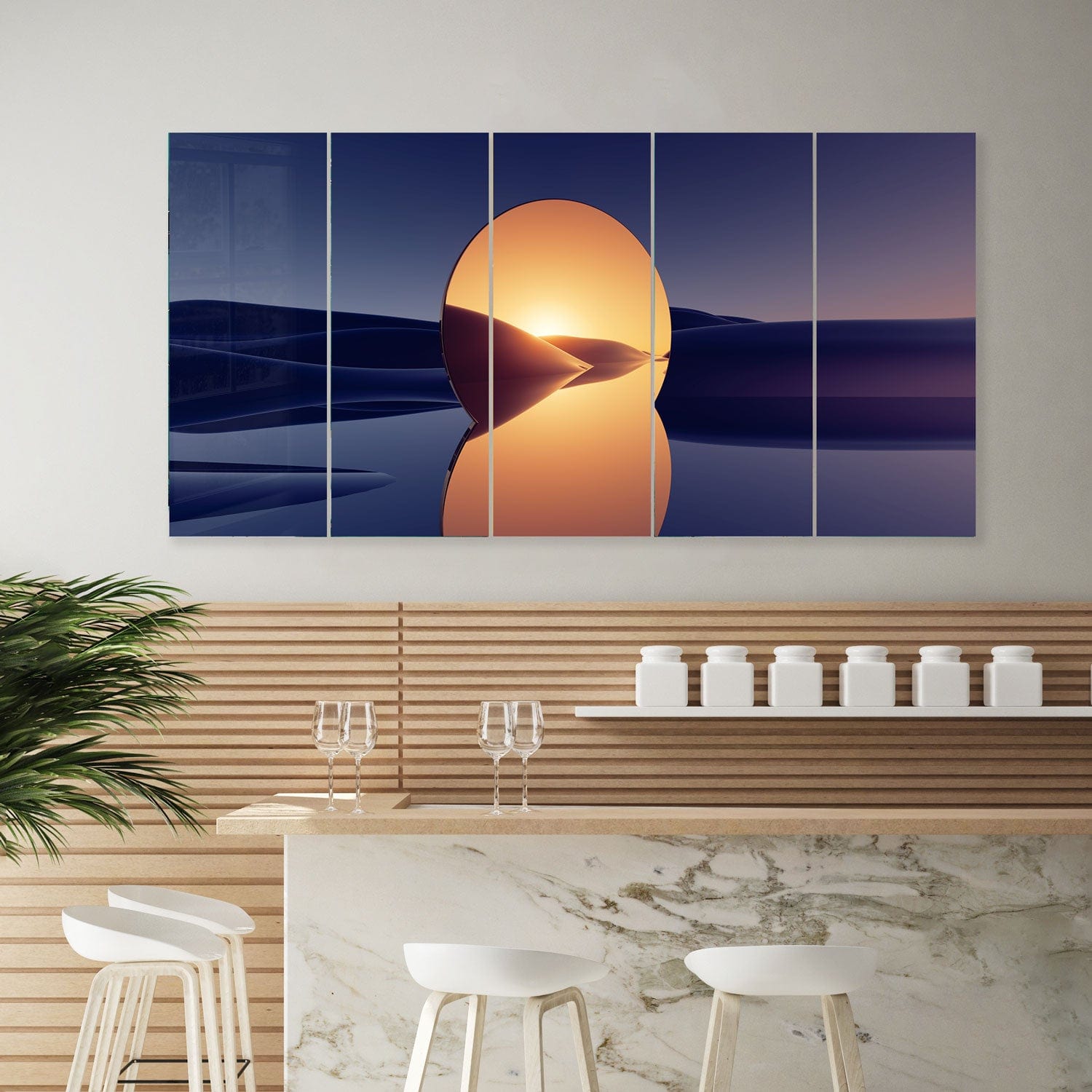 Artronauts Glass Print 92x180 cm | 36.5"x71.5" Sunset Mirror