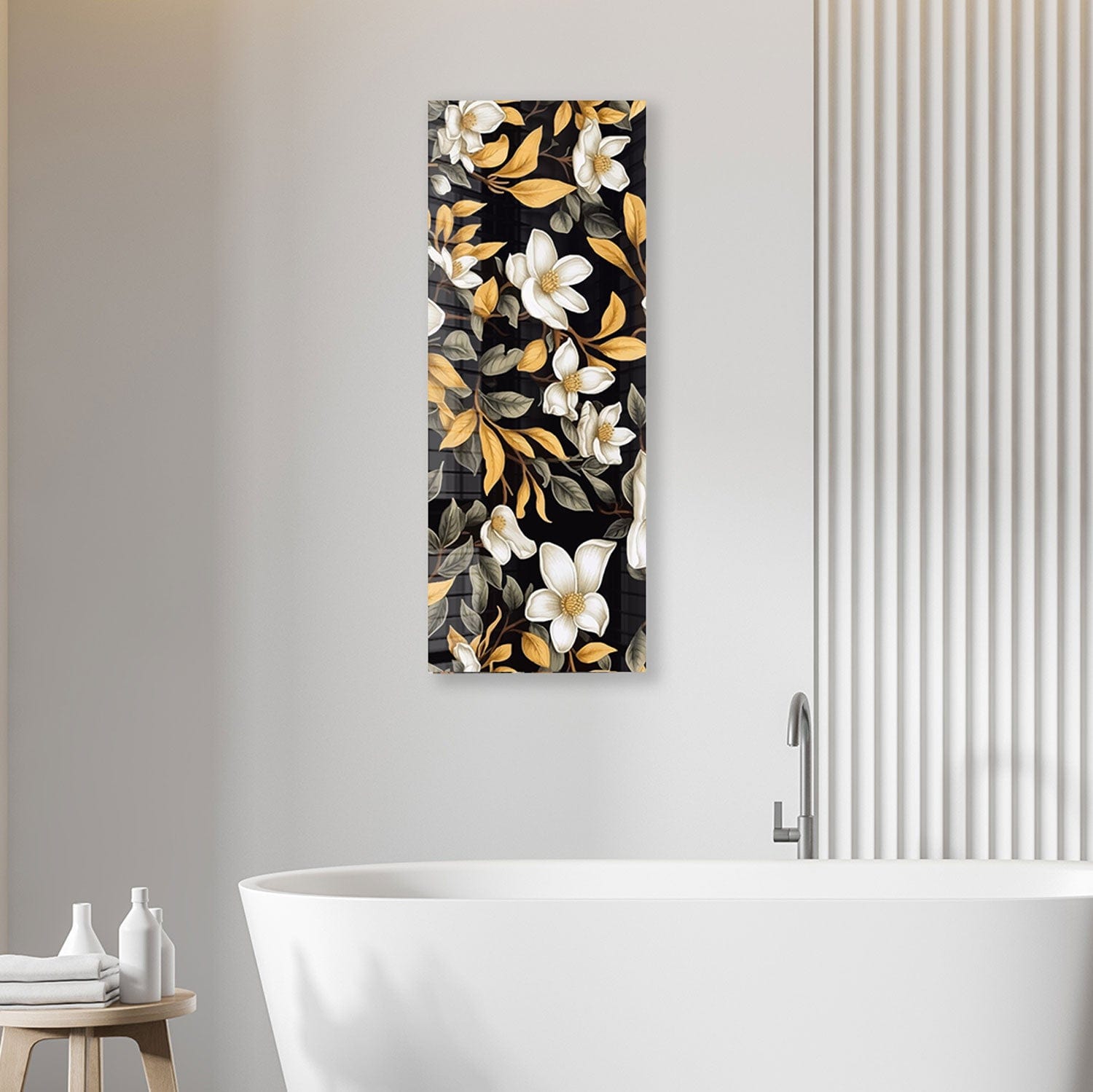 Artronauts Glass Print 92x36cm Soft Flowers - Panoramic