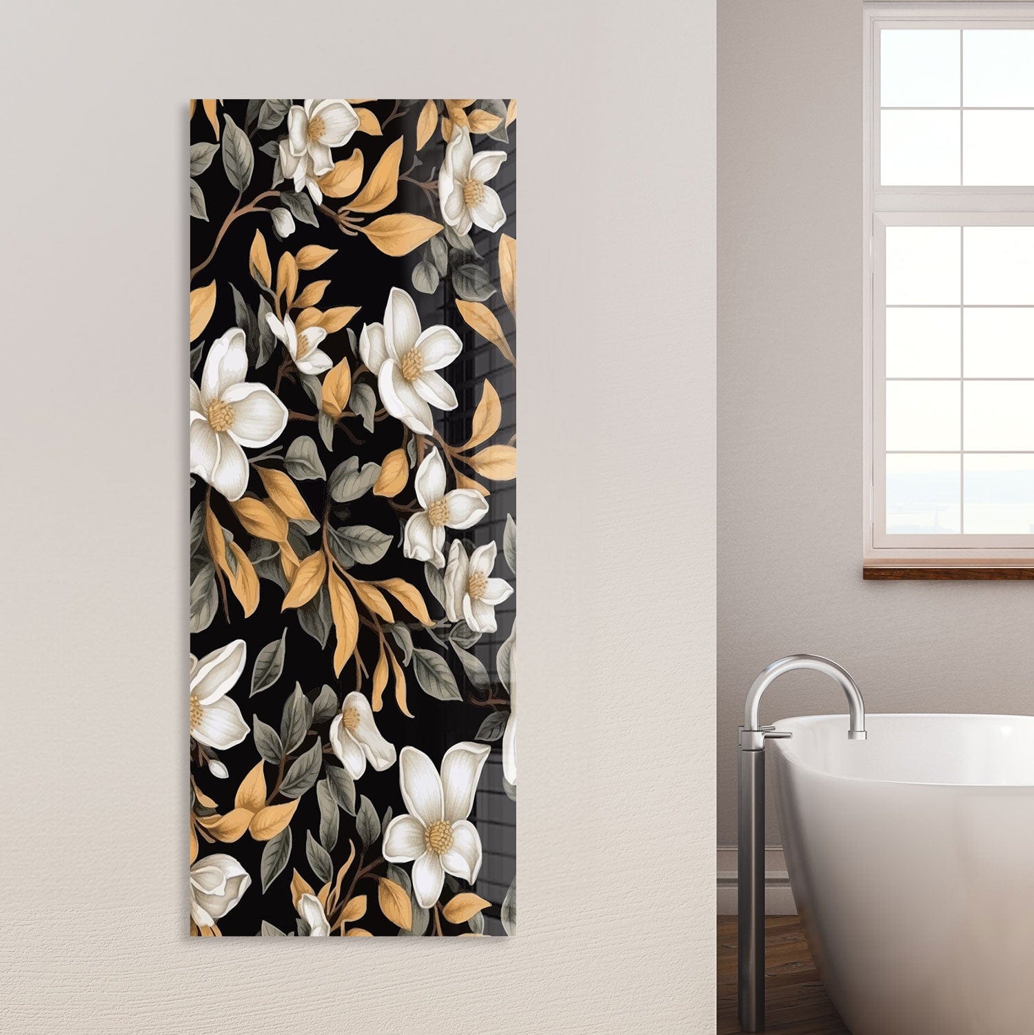 Artronauts Glass Print 92x36cm Soft Flowers - Panoramic