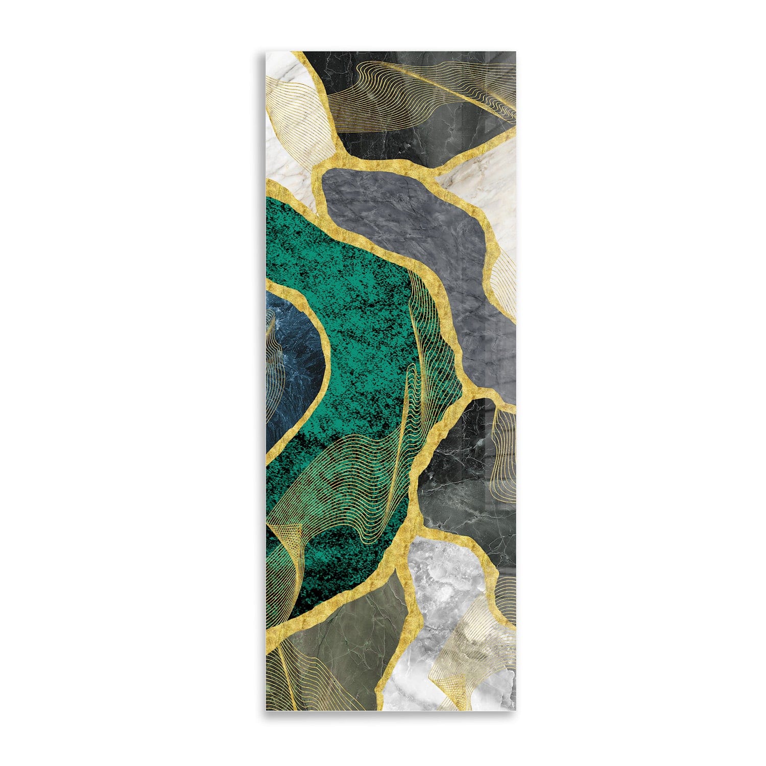 Artronauts Glass Print 92x36cm Green Marble - Panoramic