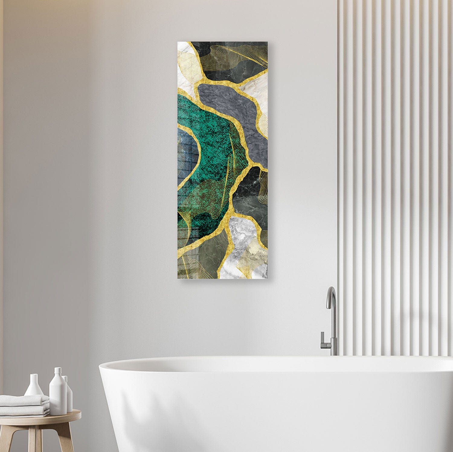 Artronauts Glass Print 92x36cm Green Marble - Panoramic