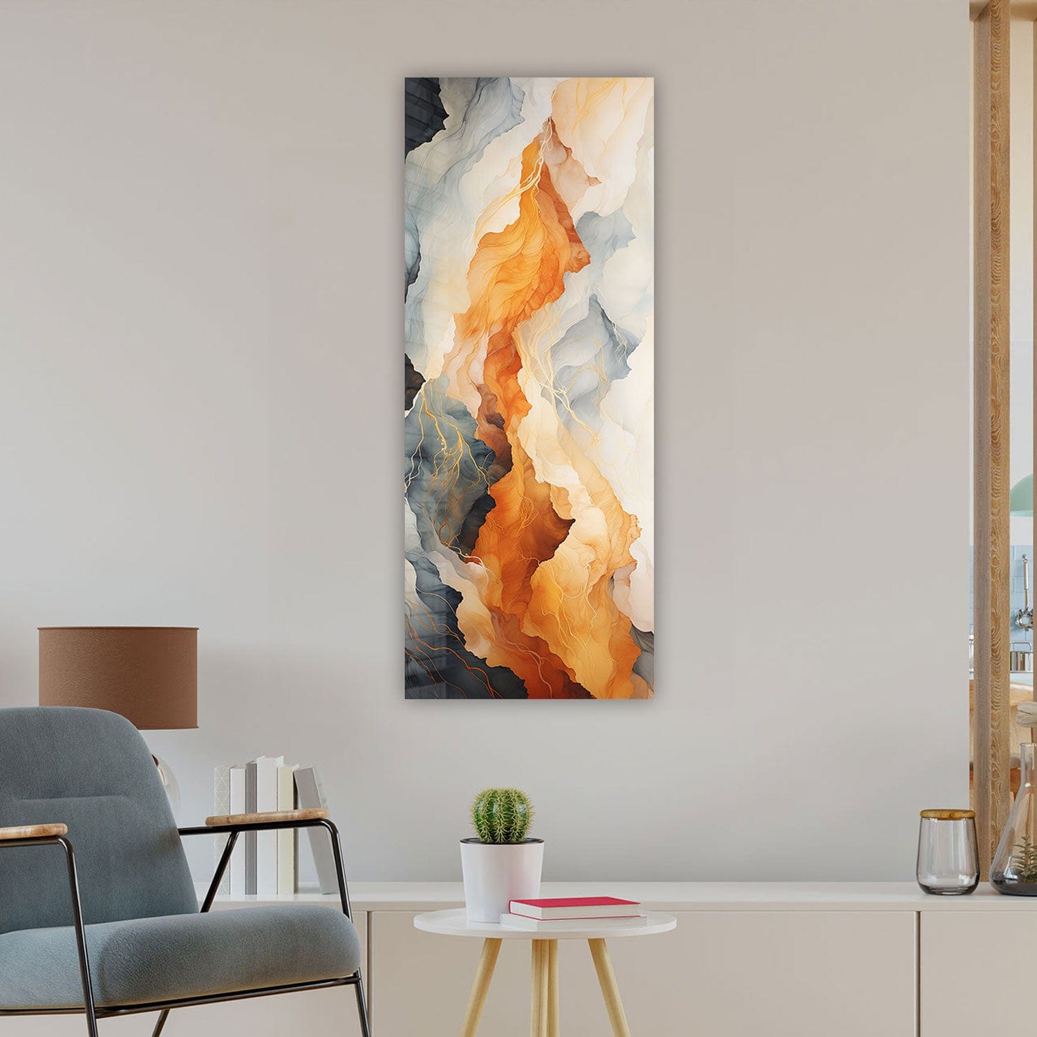 Artronauts Glass Print 92x36cm Golden Chaos - Panoramic