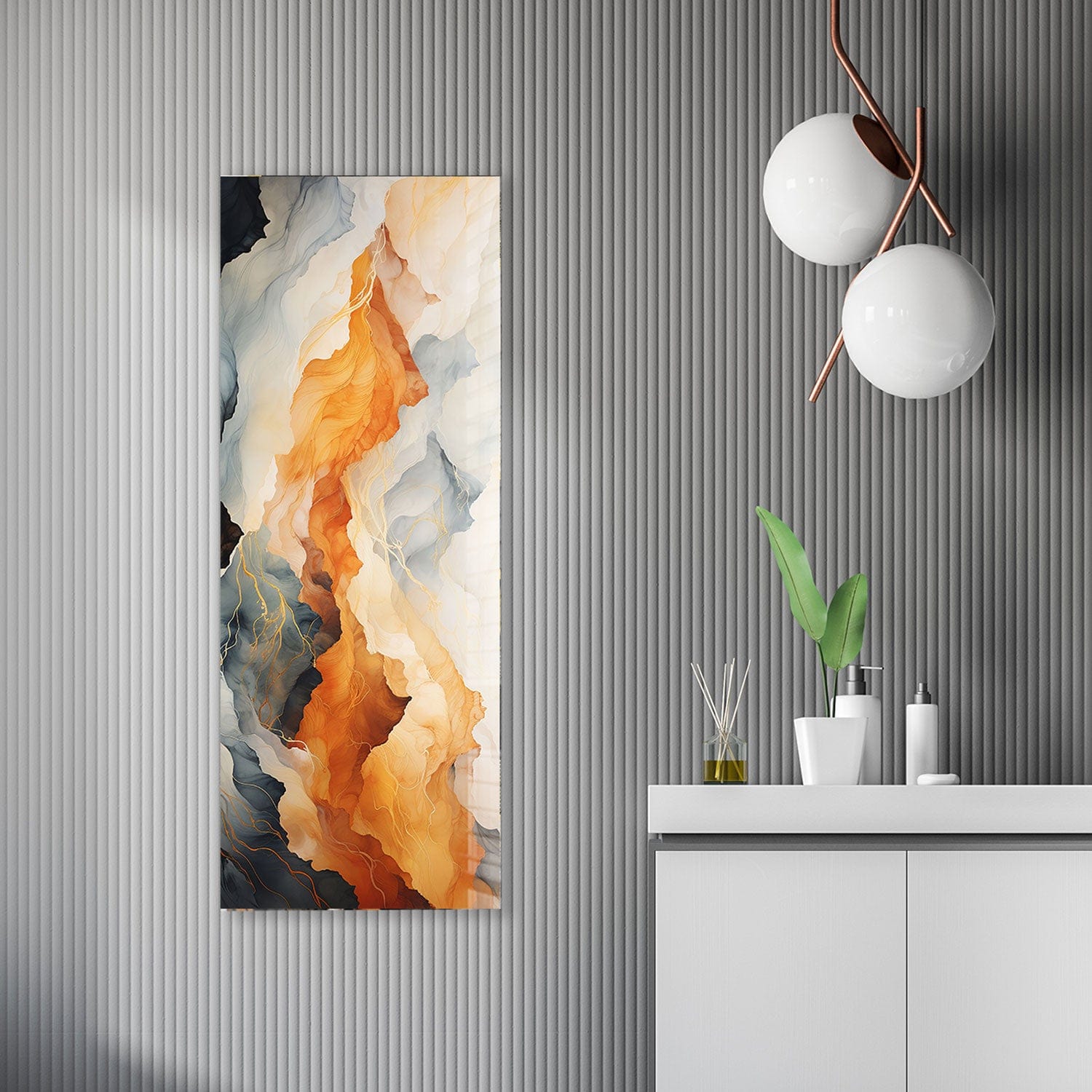 Artronauts Glass Print 92x36cm Golden Chaos - Panoramic