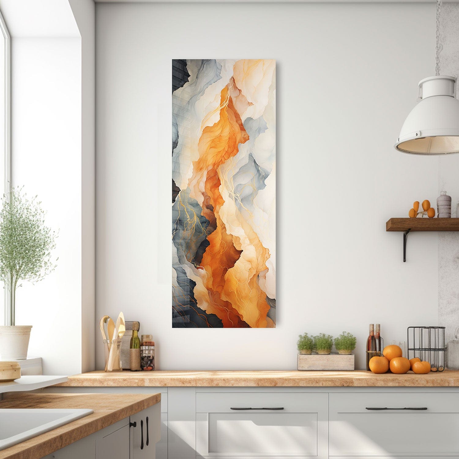 Artronauts Glass Print 92x36cm Golden Chaos - Panoramic