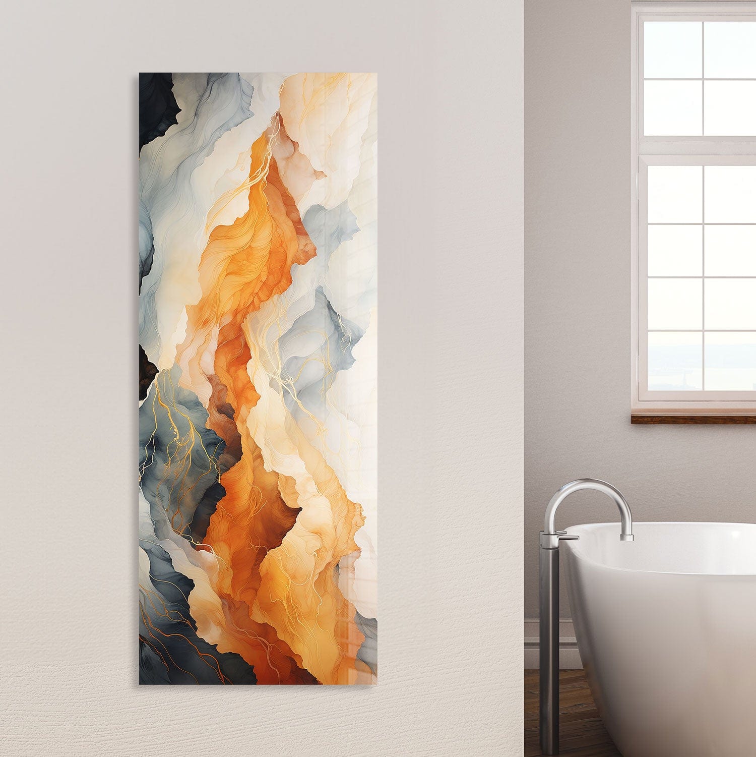 Artronauts Glass Print 92x36cm Golden Chaos - Panoramic